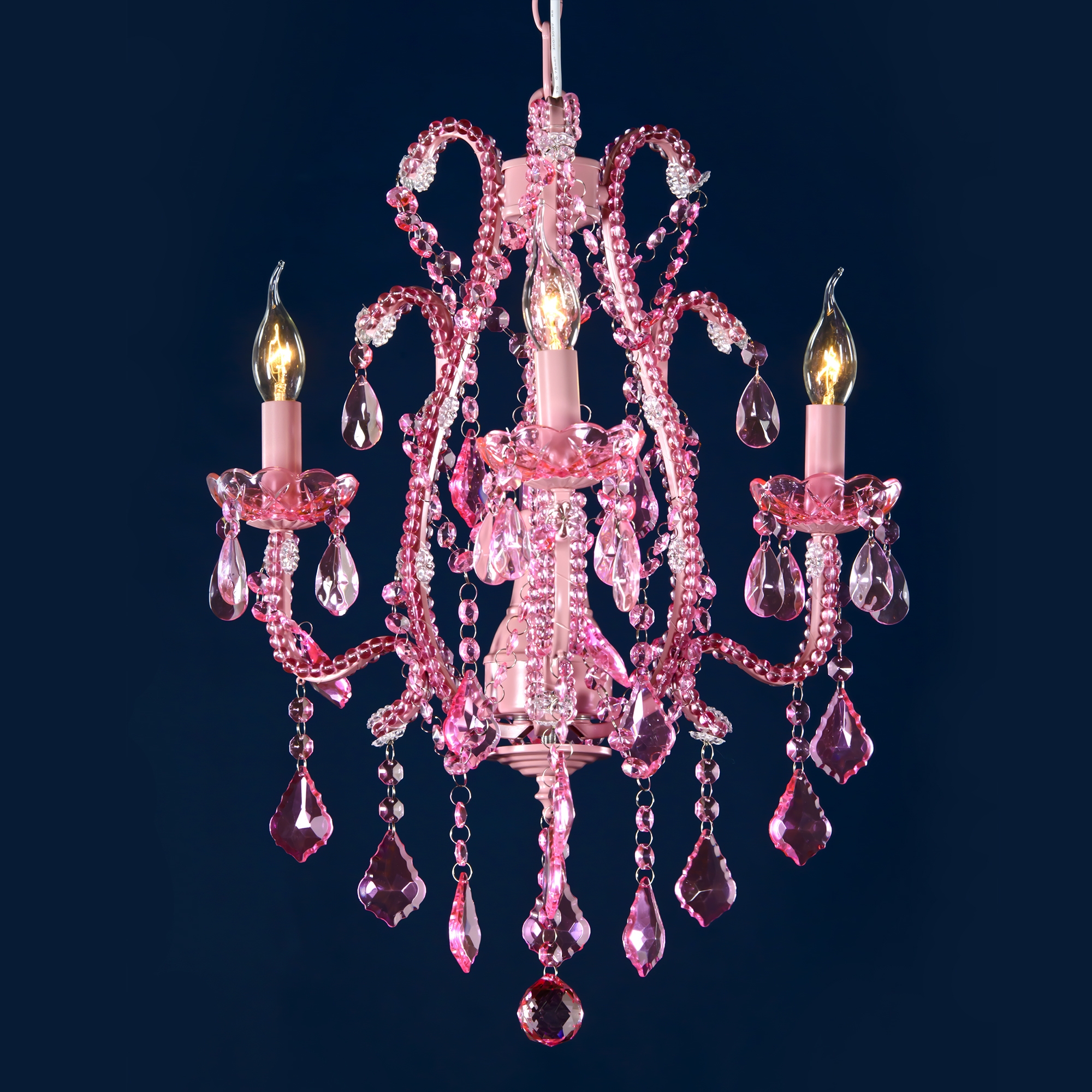 Marie Therese 3 Light Chandelier - Pink