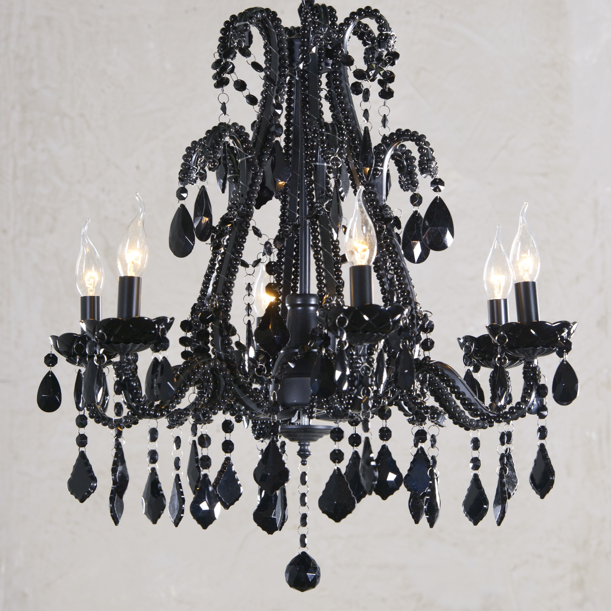 Marie Therese 6 Light Chandelier - Black