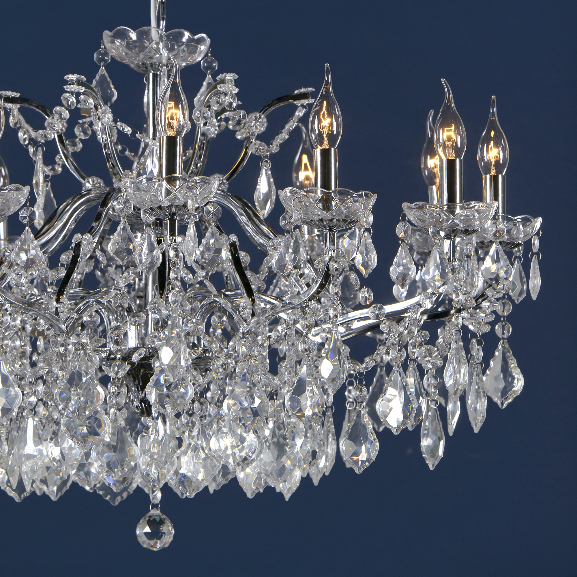 Vivianne 12 Light Chandelier - Chrome