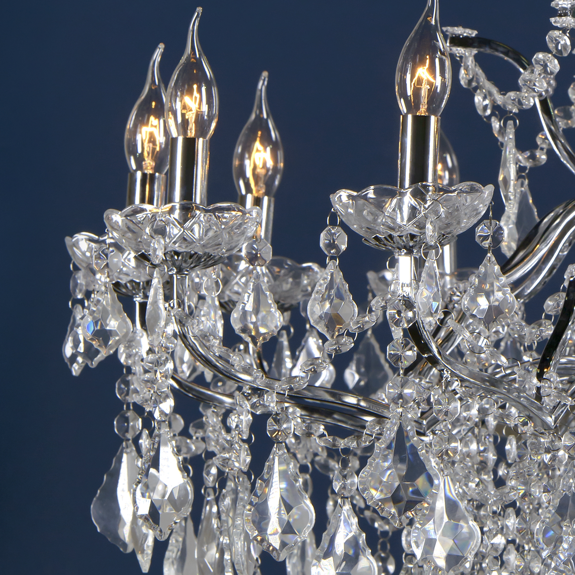 Vivianne 12 Light Chandelier - Chrome