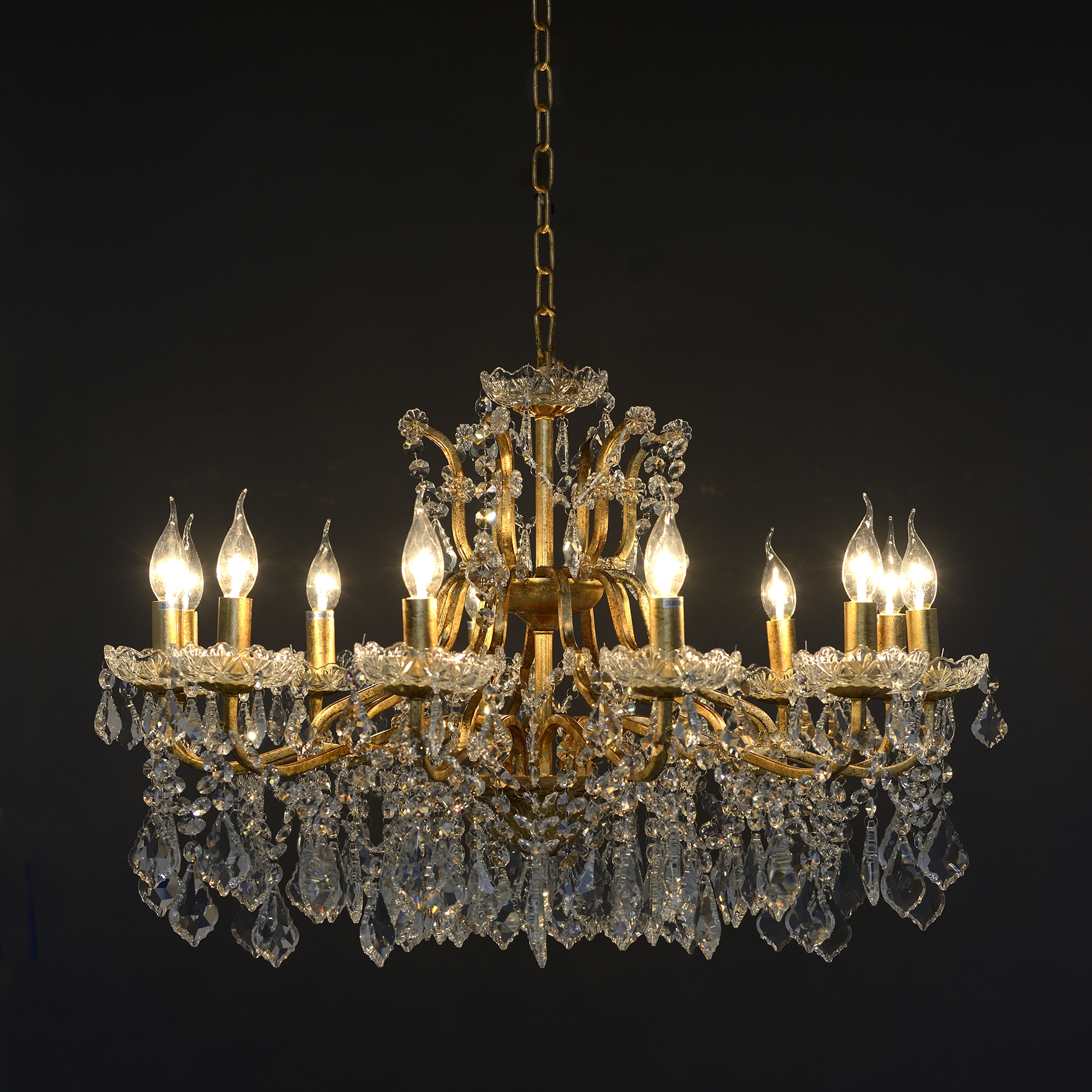 Vivianne 12 Light Chandelier - Gold