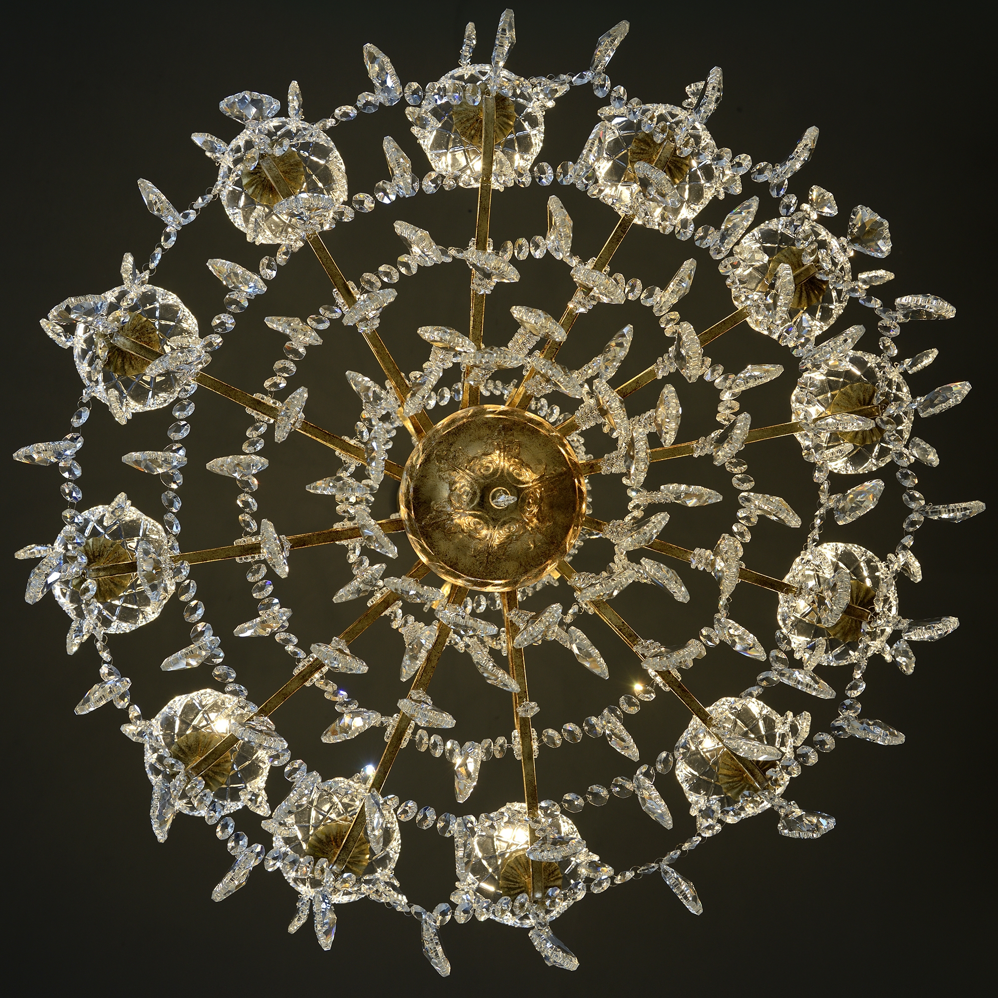 Vivianne 12 Light Chandelier - Gold