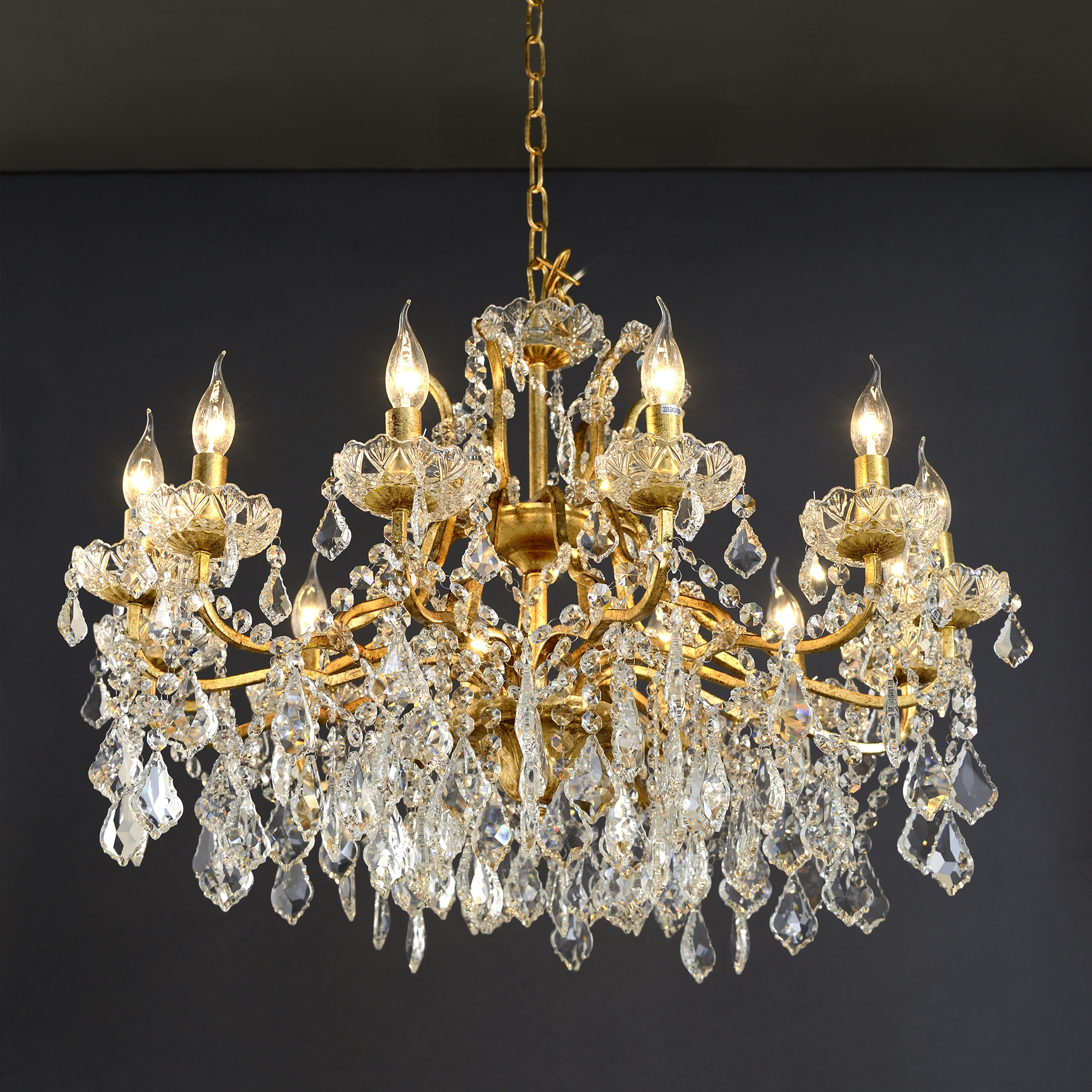 Vivianne 12 Light Chandelier - Gold