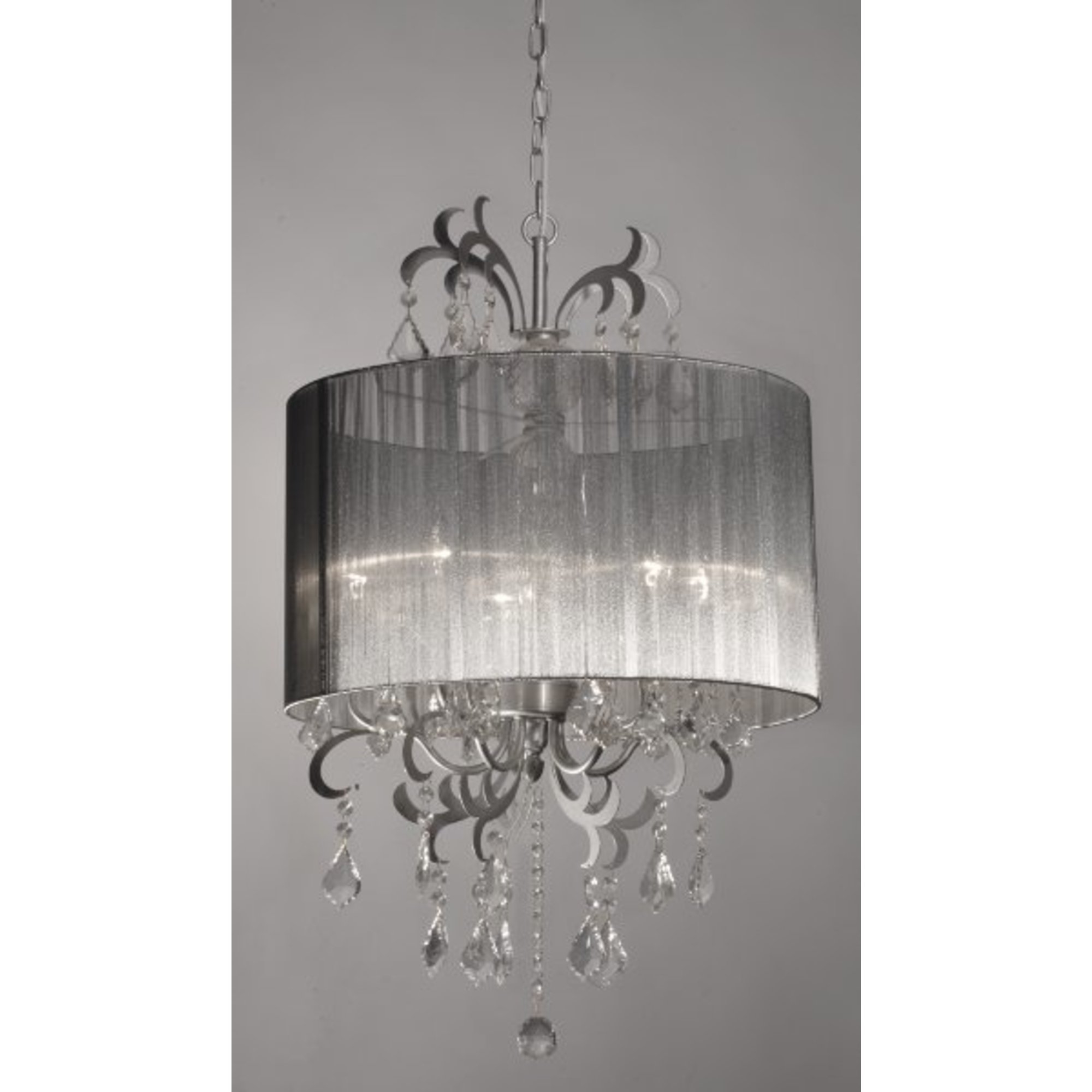 5 Arm Chandelier - Silver Grey 