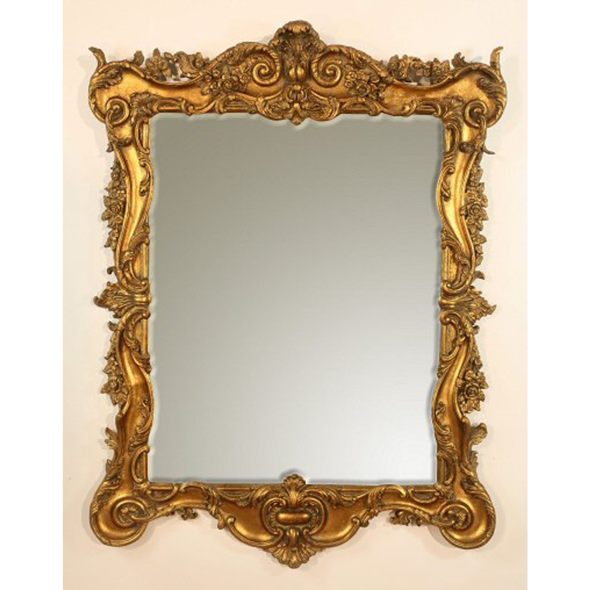 Gold Gilt Leaf Bevelled Mirror