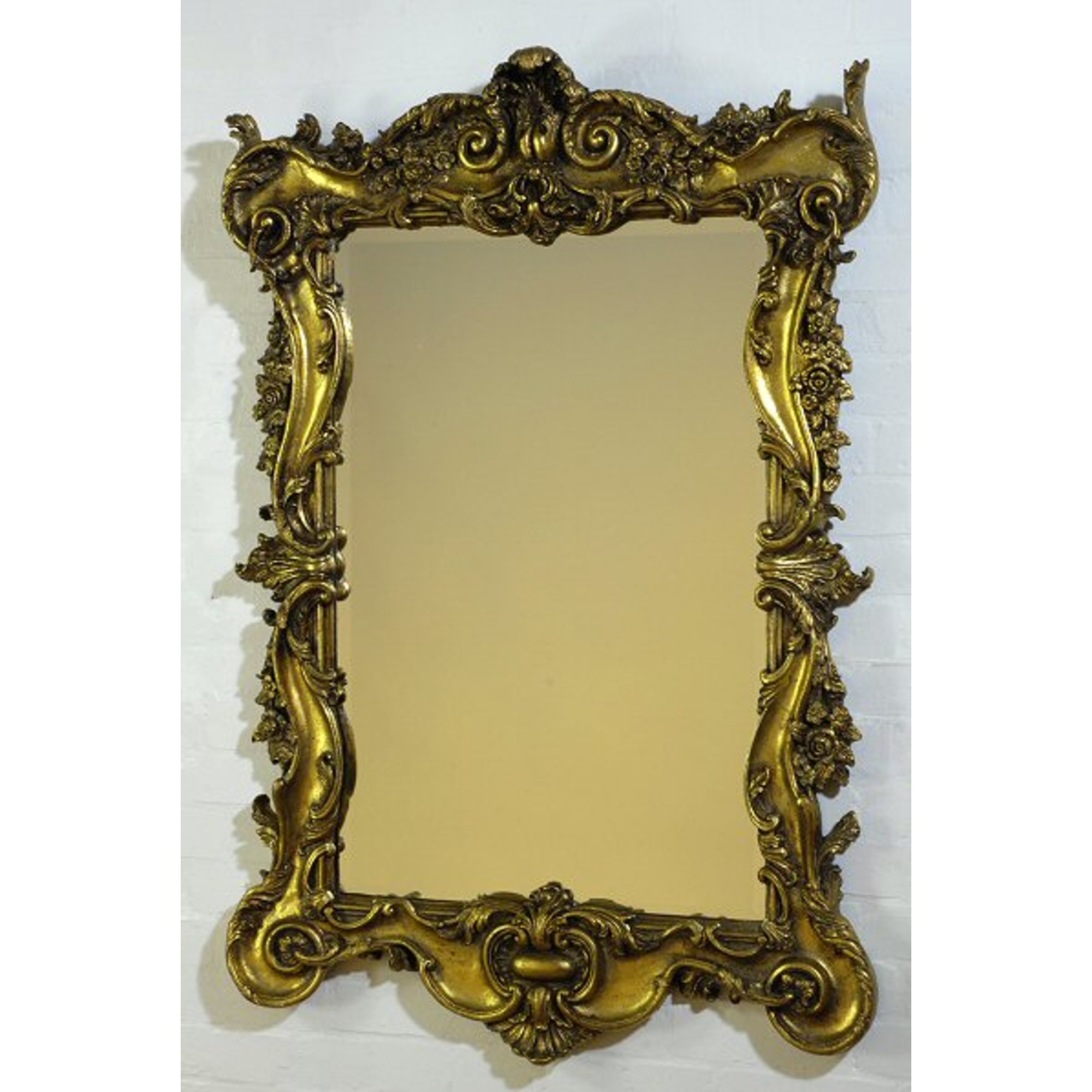 Gold Gilt Leaf Bevelled Mirror