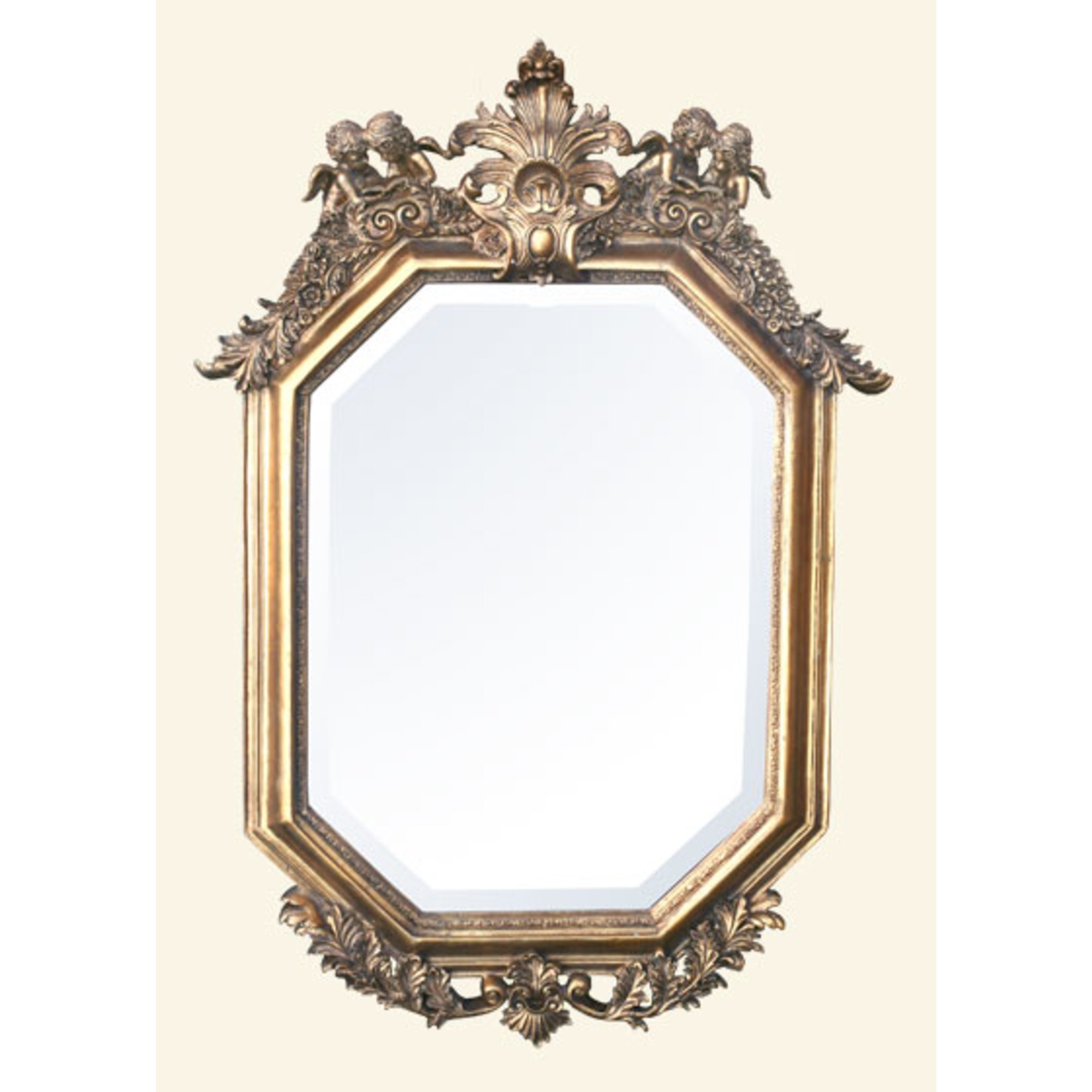 Gold Gilt Leaf Bevelled Mirror