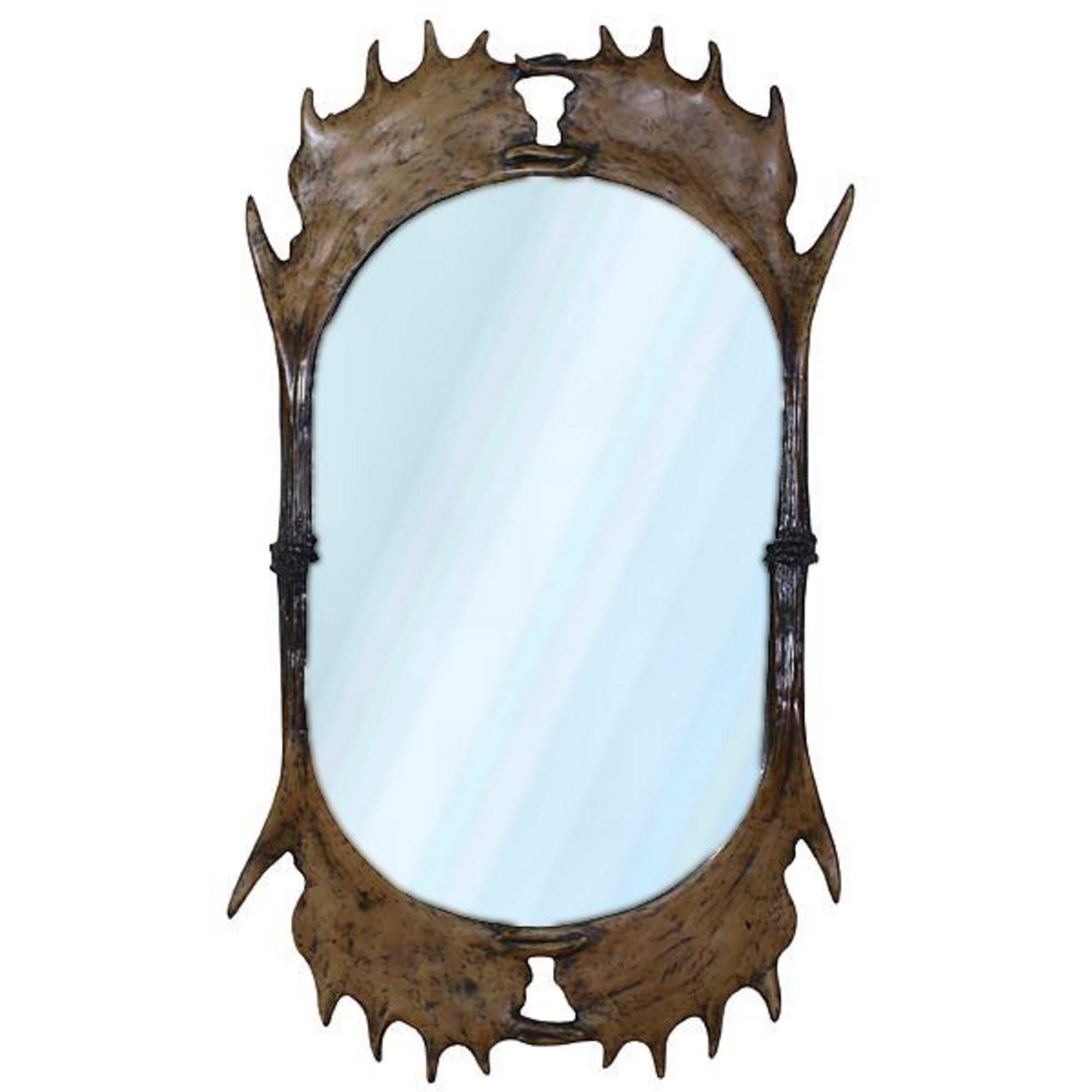 Antler frame with bev. mirror