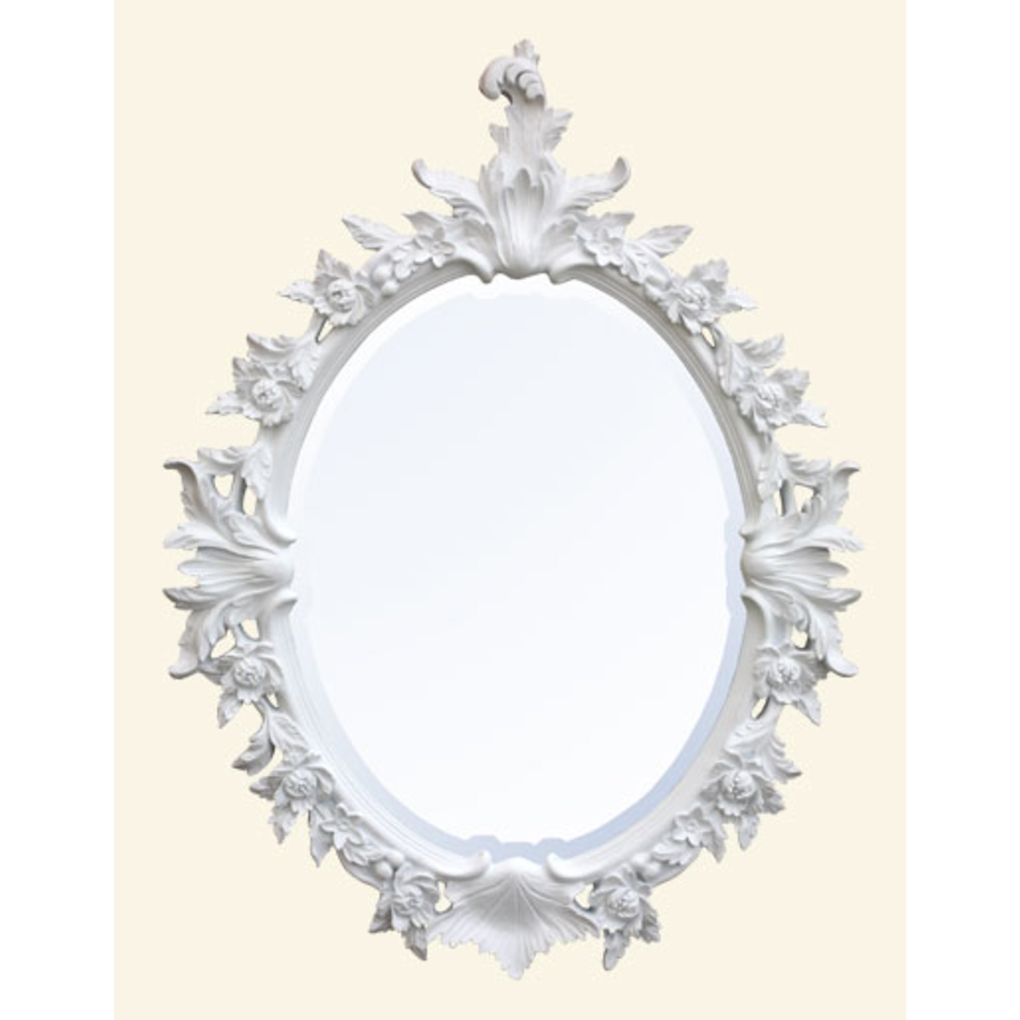 Painted White Clay Paint frame w  mirror