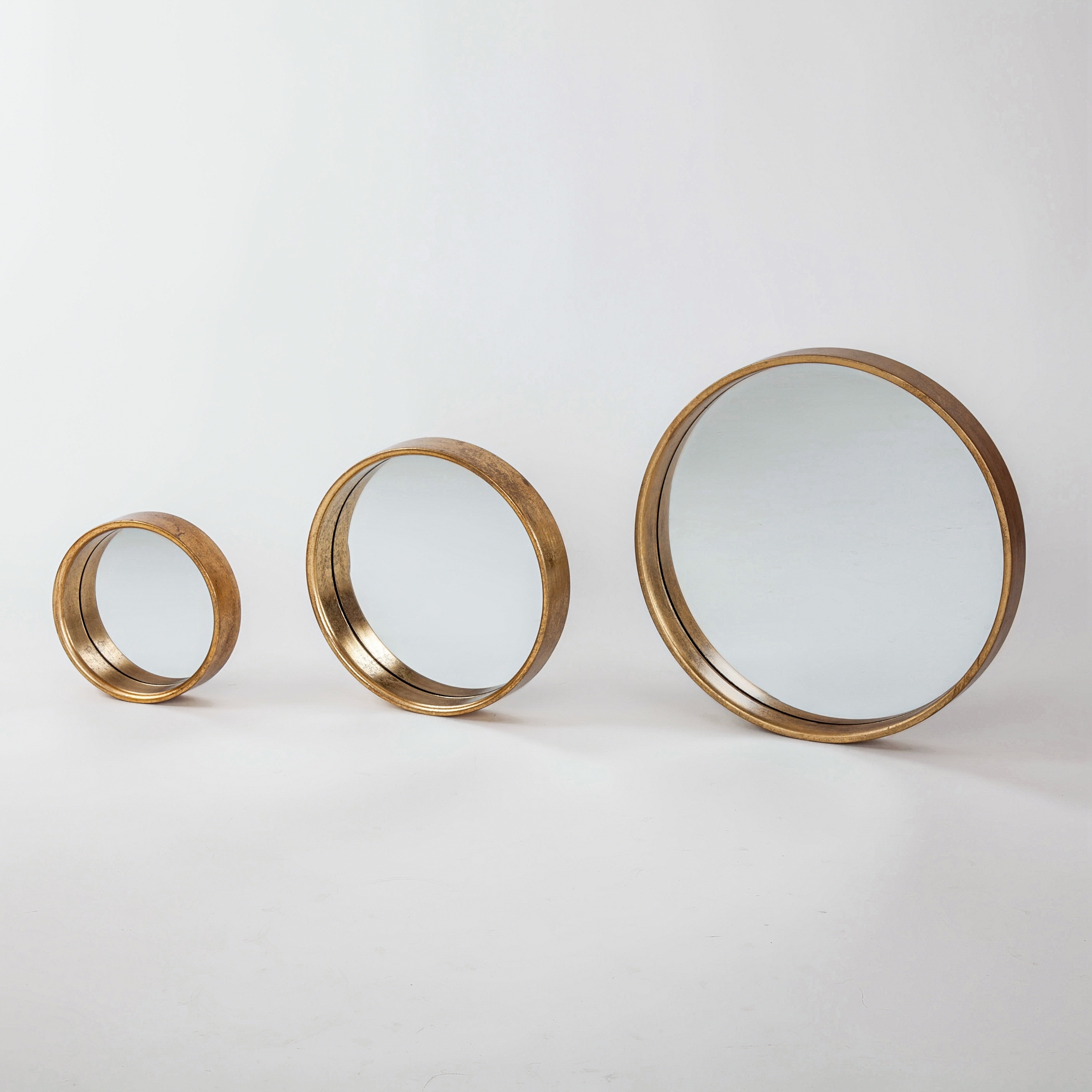 Gin Shu Metal Mirror - Gold Gilt Leaf