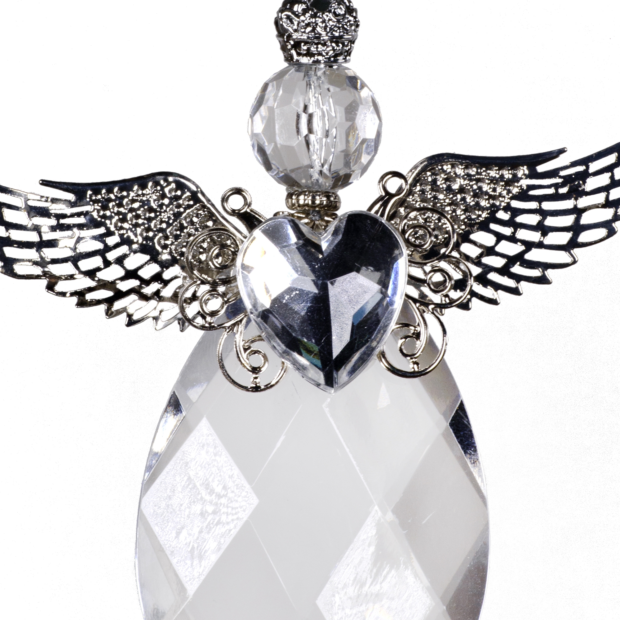 Decorative Accessories Angel Clear Acrylic Teardrop with Silver