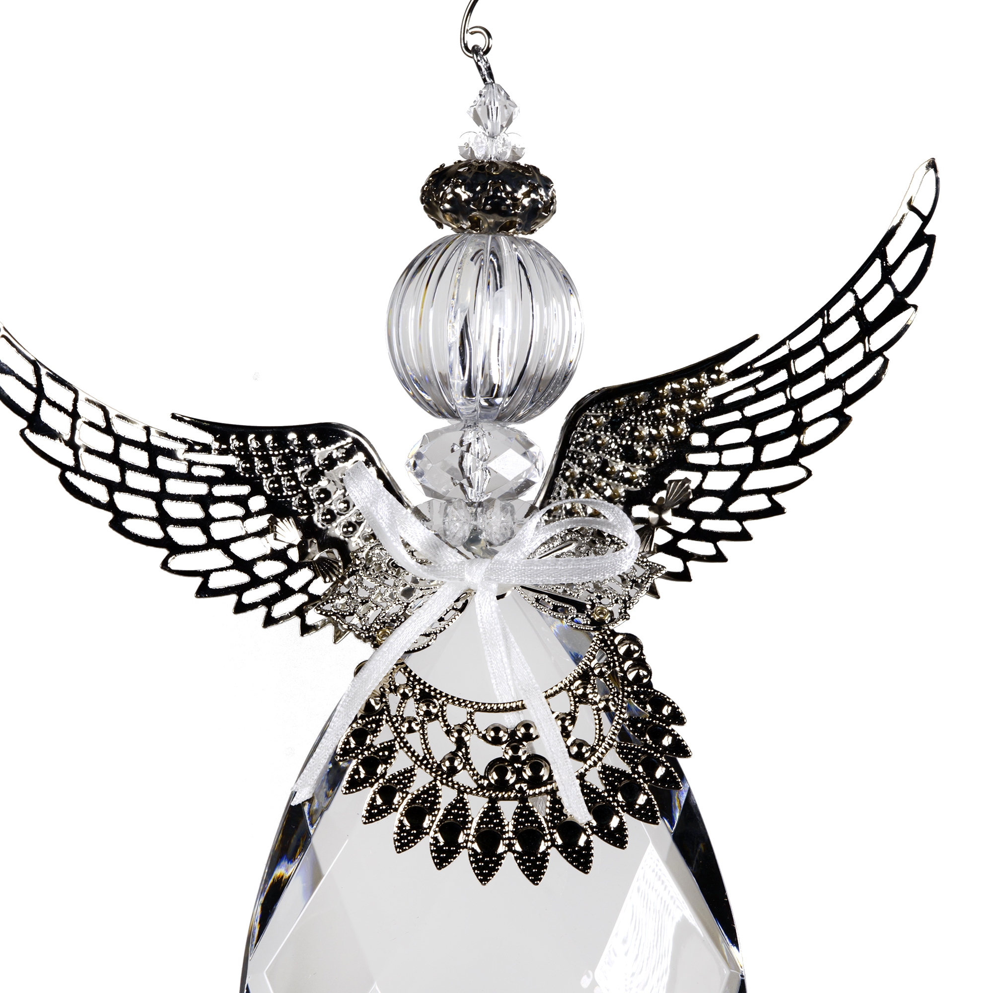 Decorative Accessories Angel Clear Acrylic Teardrop with Silver