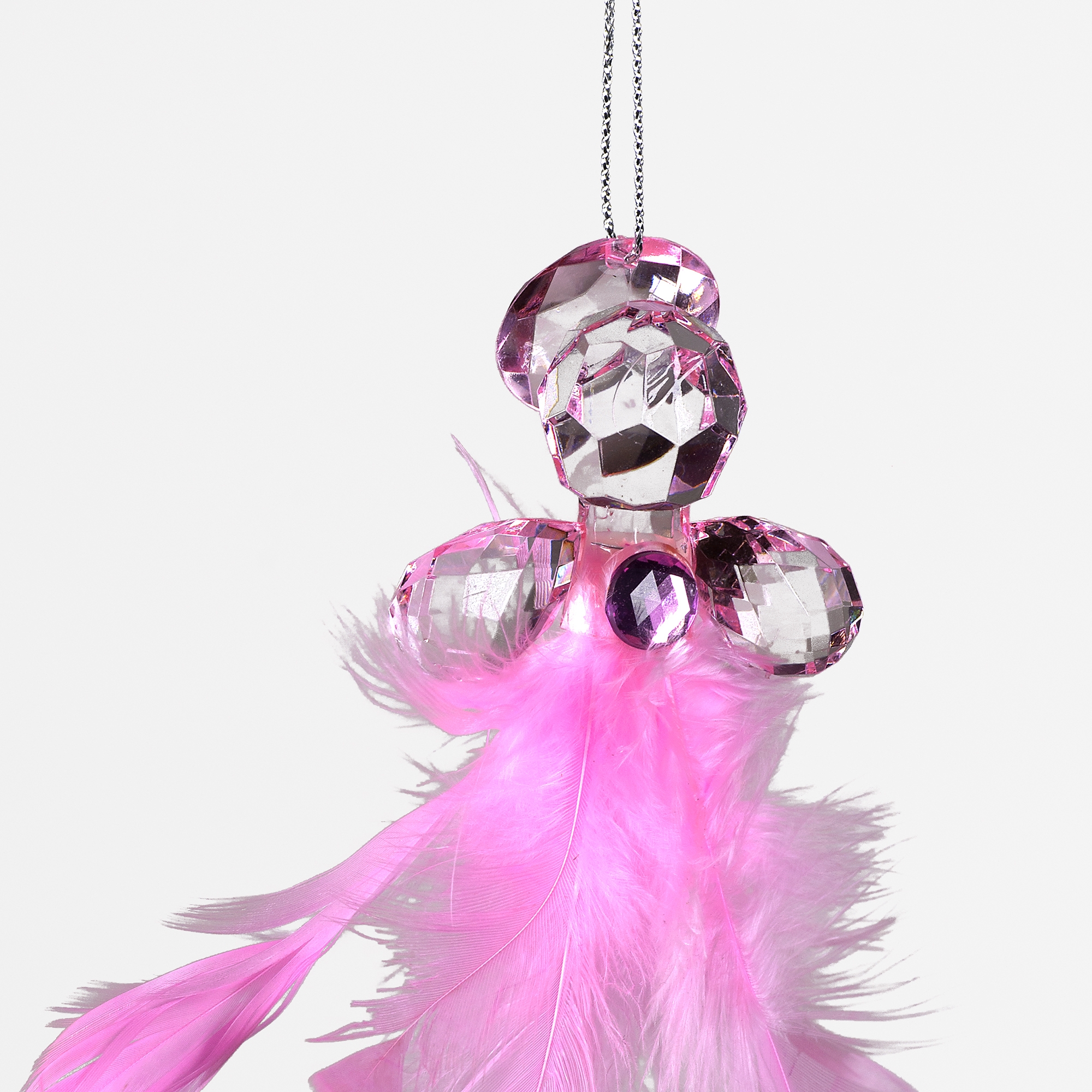 Decorative Accessories Angel Pink Acrylic with Feather