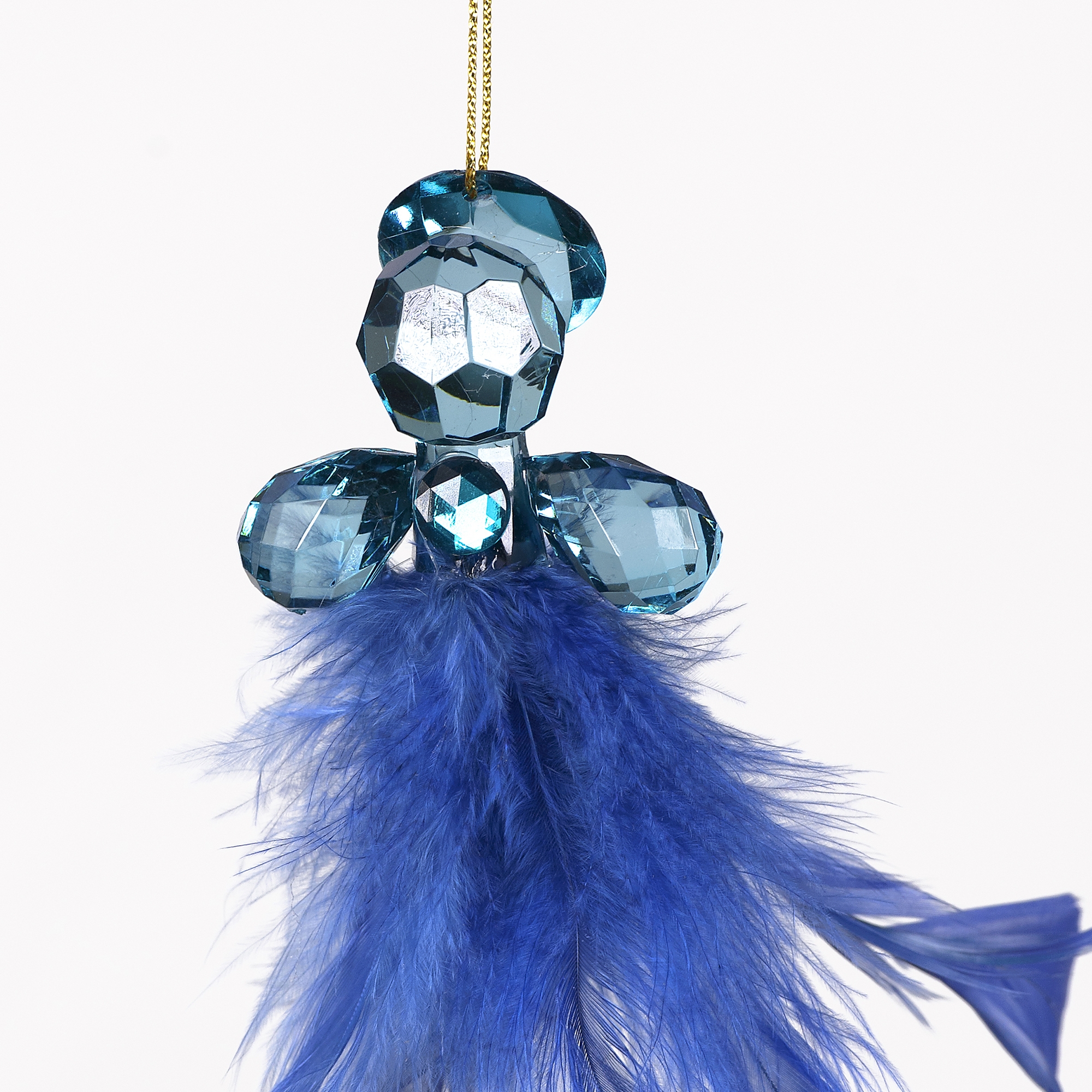 Decorative Accessories Angel Blue Acrylic with Feather