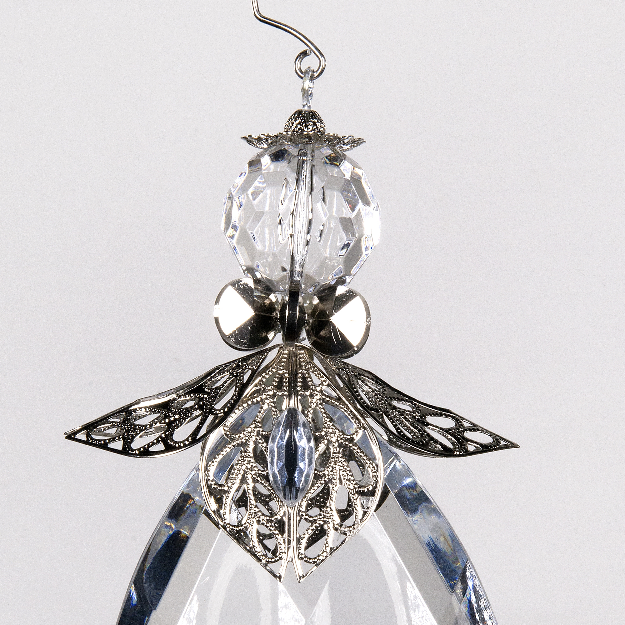 Decorative Accessories Angel Clear Acrylic Teardrop with Silver
