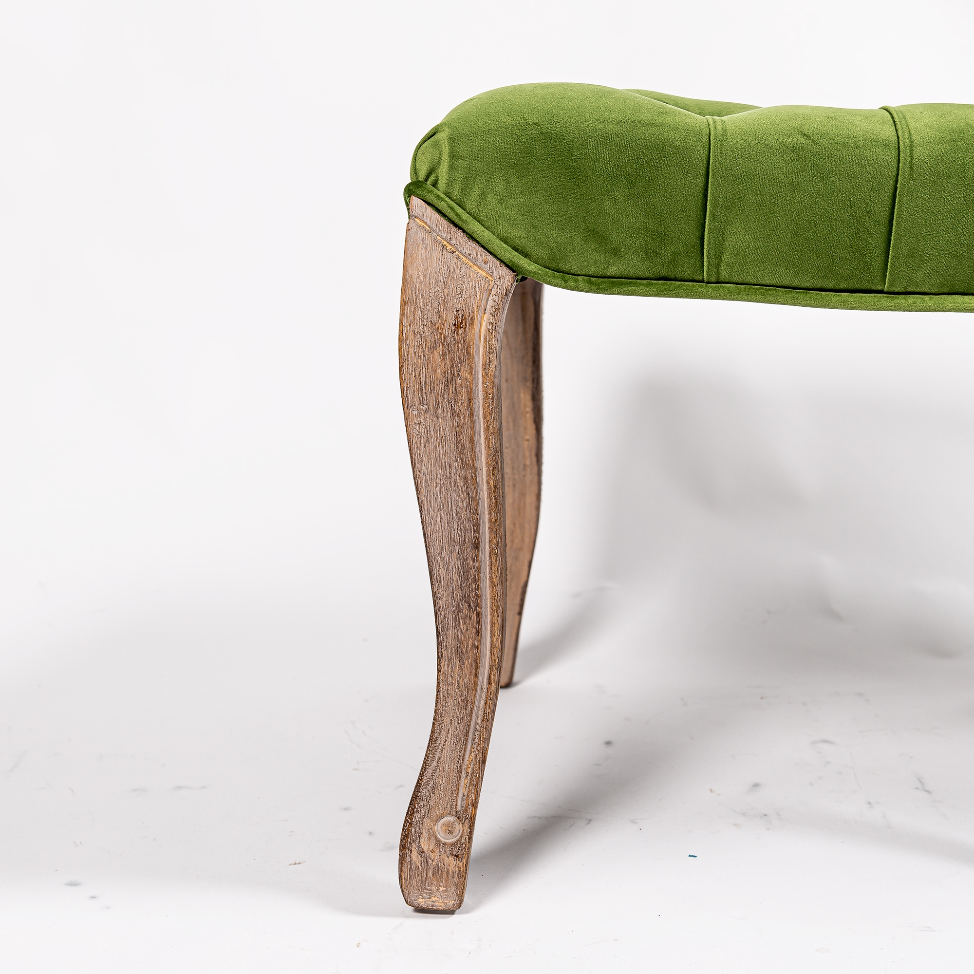Pea Green Velvet Dining Chair