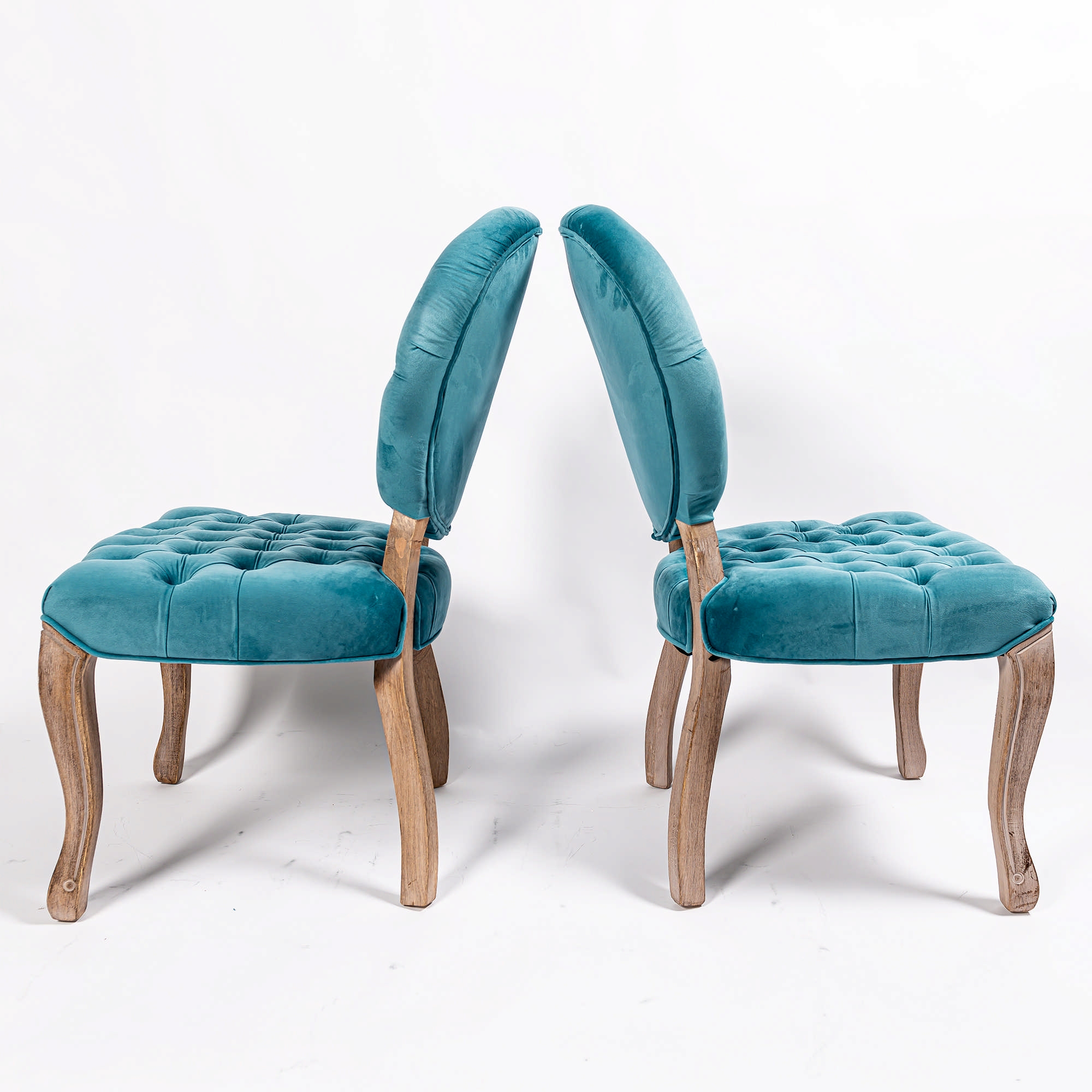Sea Blue Velvet Dining Chair