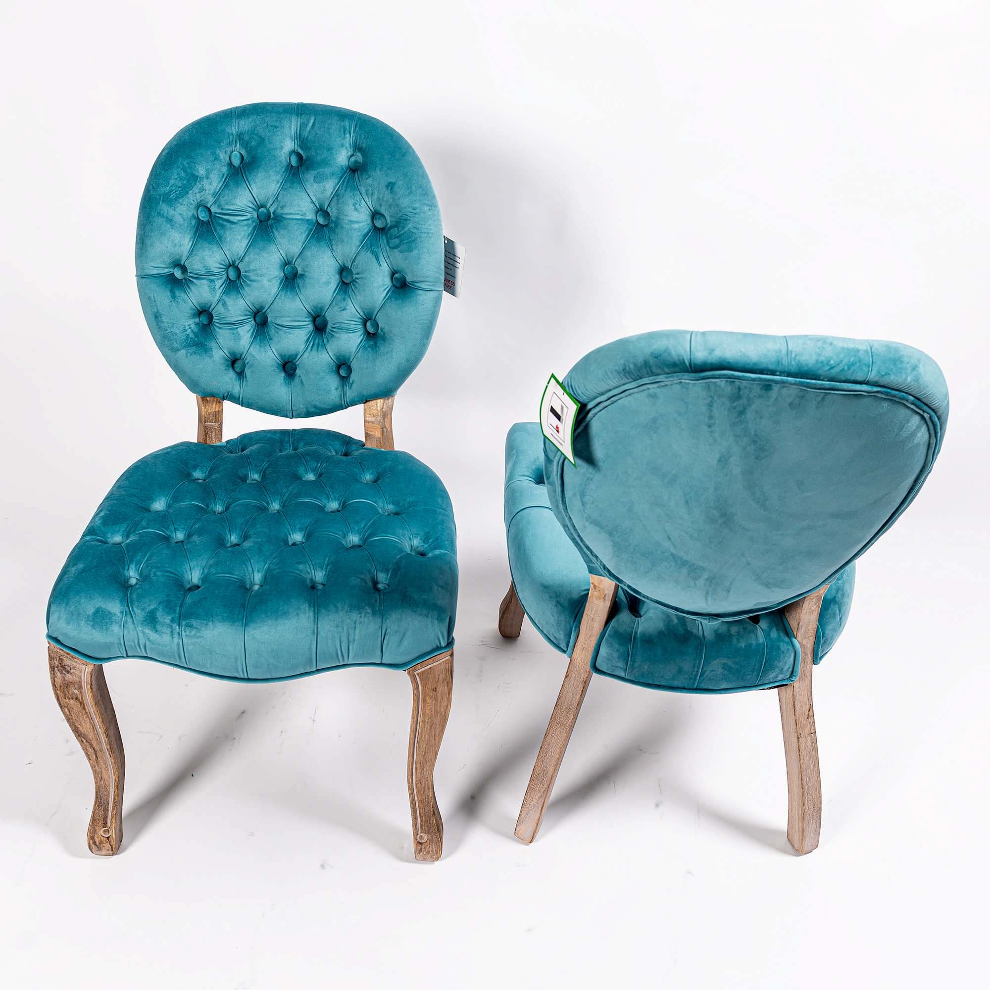 Sea Blue Velvet Dining Chair