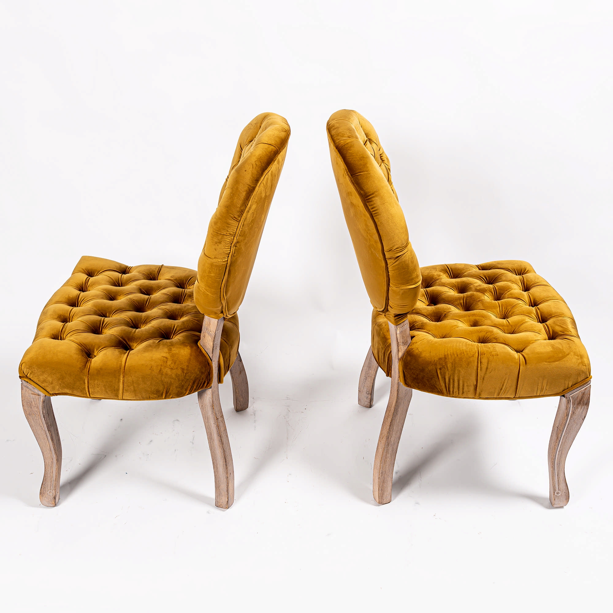 Golden Mustard Velvet Dining Chair