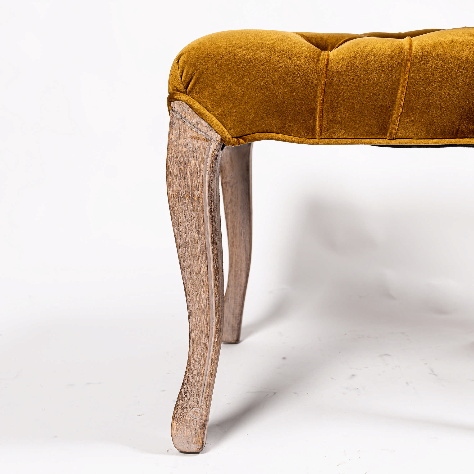 Golden Mustard Velvet Dining Chair