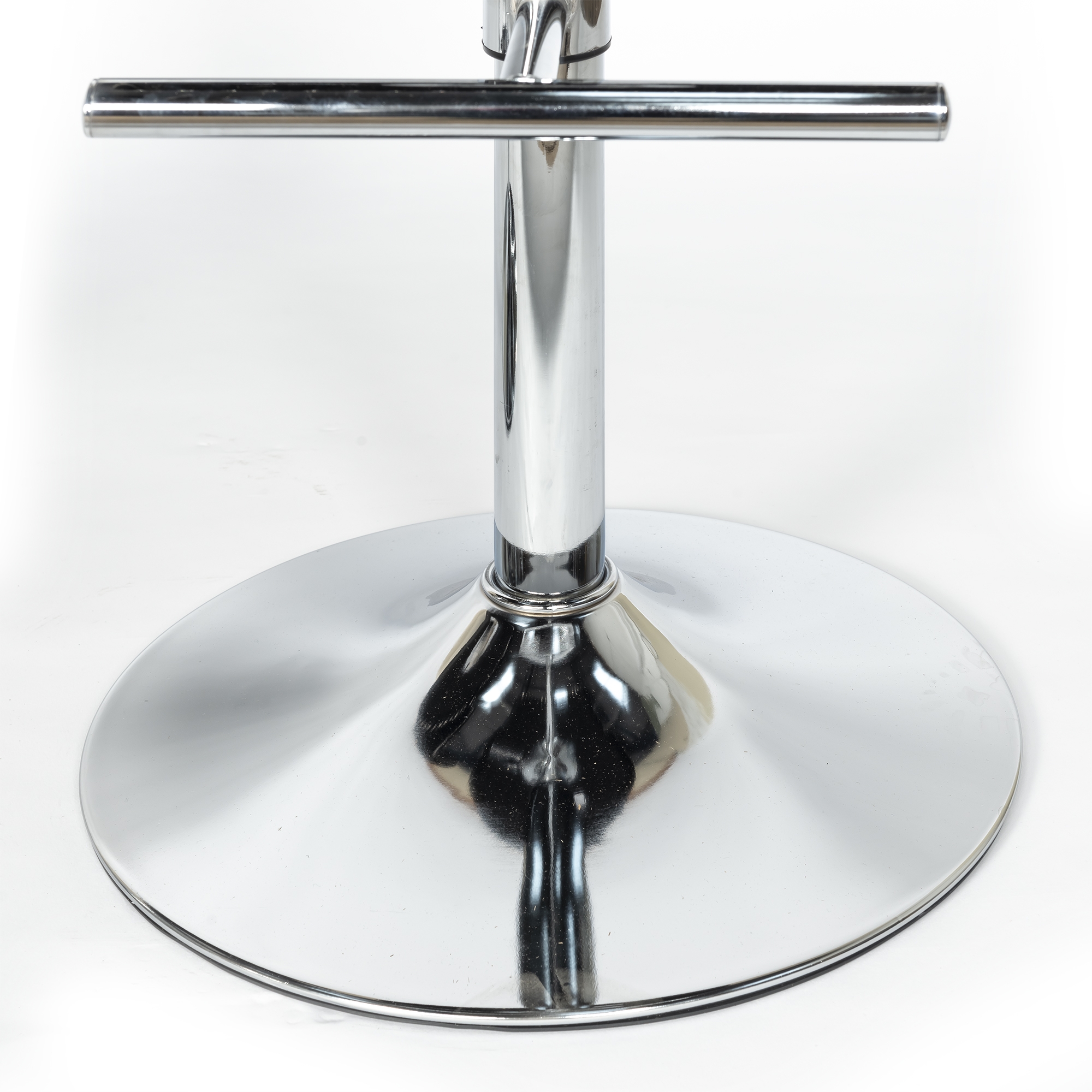 Black Velvet Barstool With Round Knocker and Chrome legs