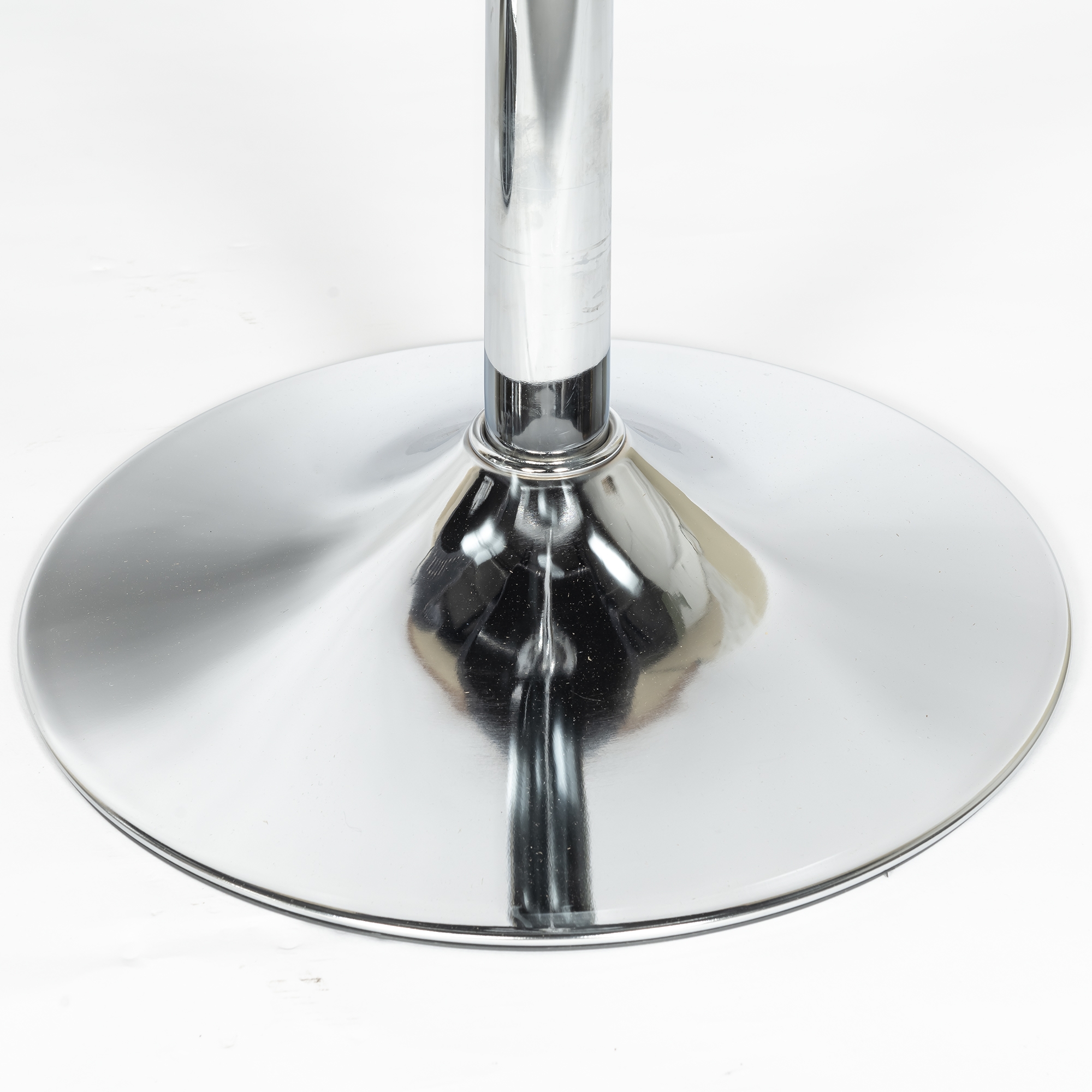 New Gray Velvet Barstool With Round Knocker and Chrome legs