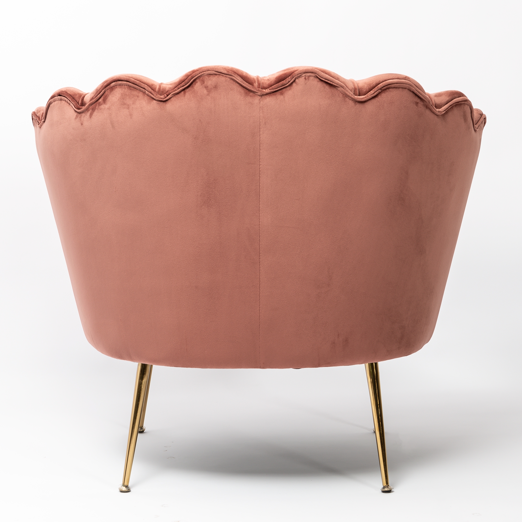 Dusky Pink Velvet Cocktail Chair With Gold Legs