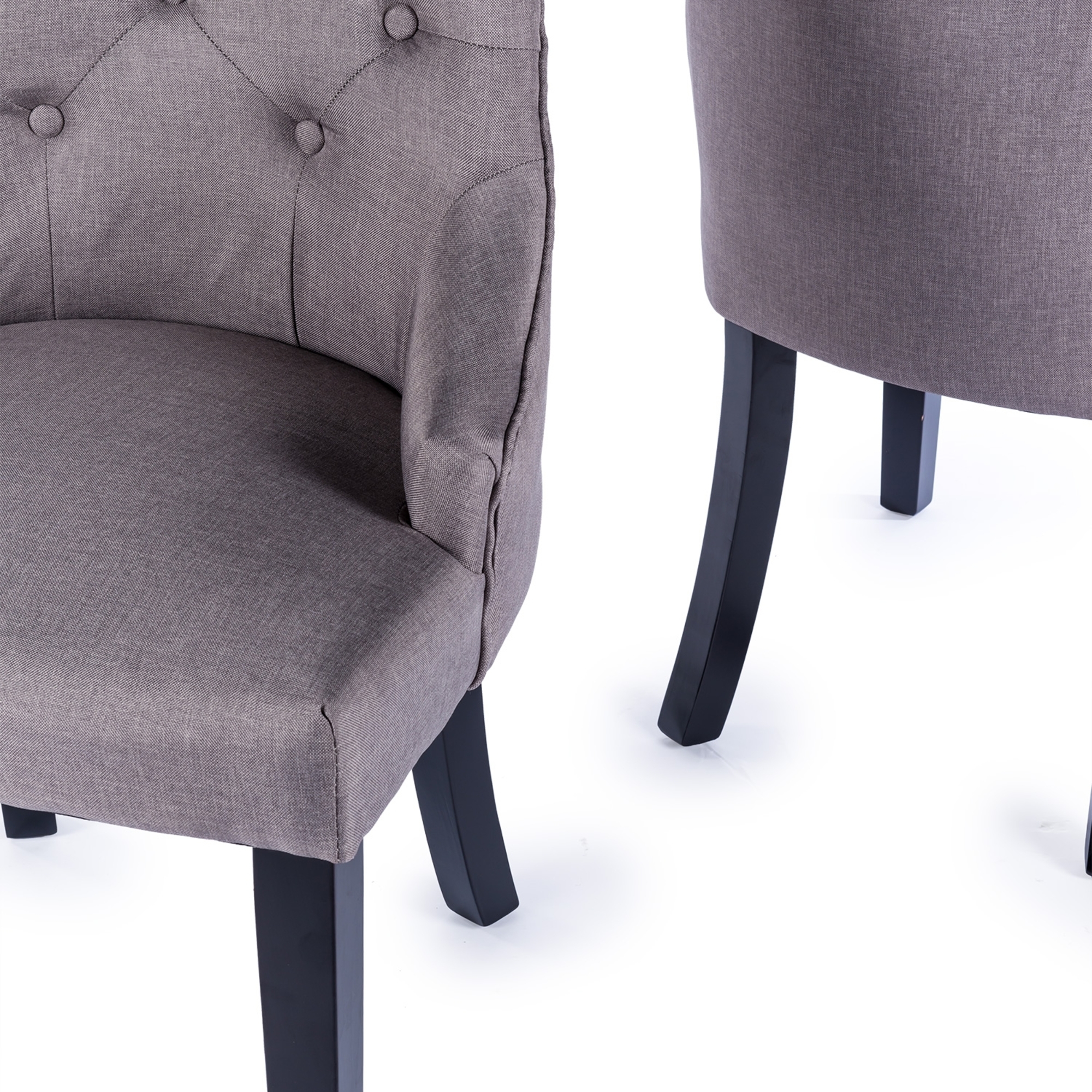 Linen Oak Leg Dining Chair