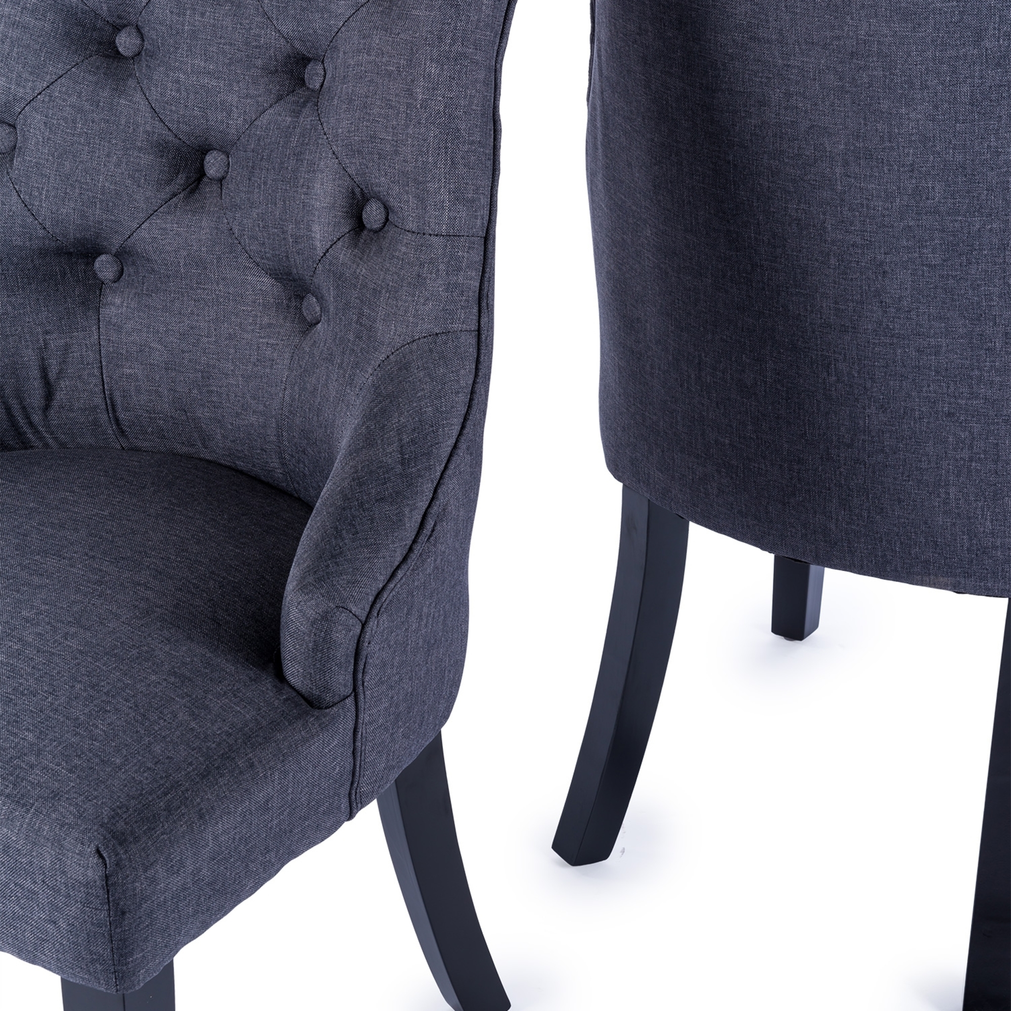 Linen Dining Chair - Grey