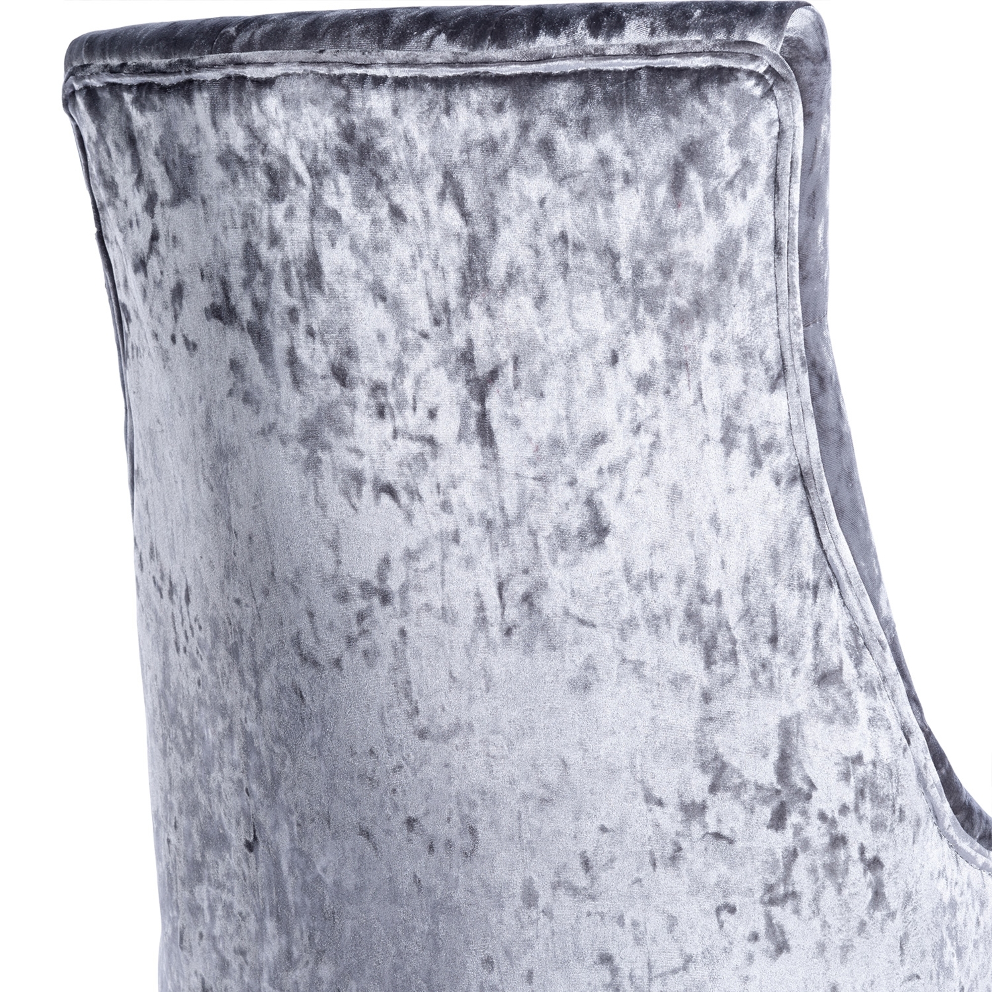 Crushed Velvet Dark Oak Leg Dining Chair