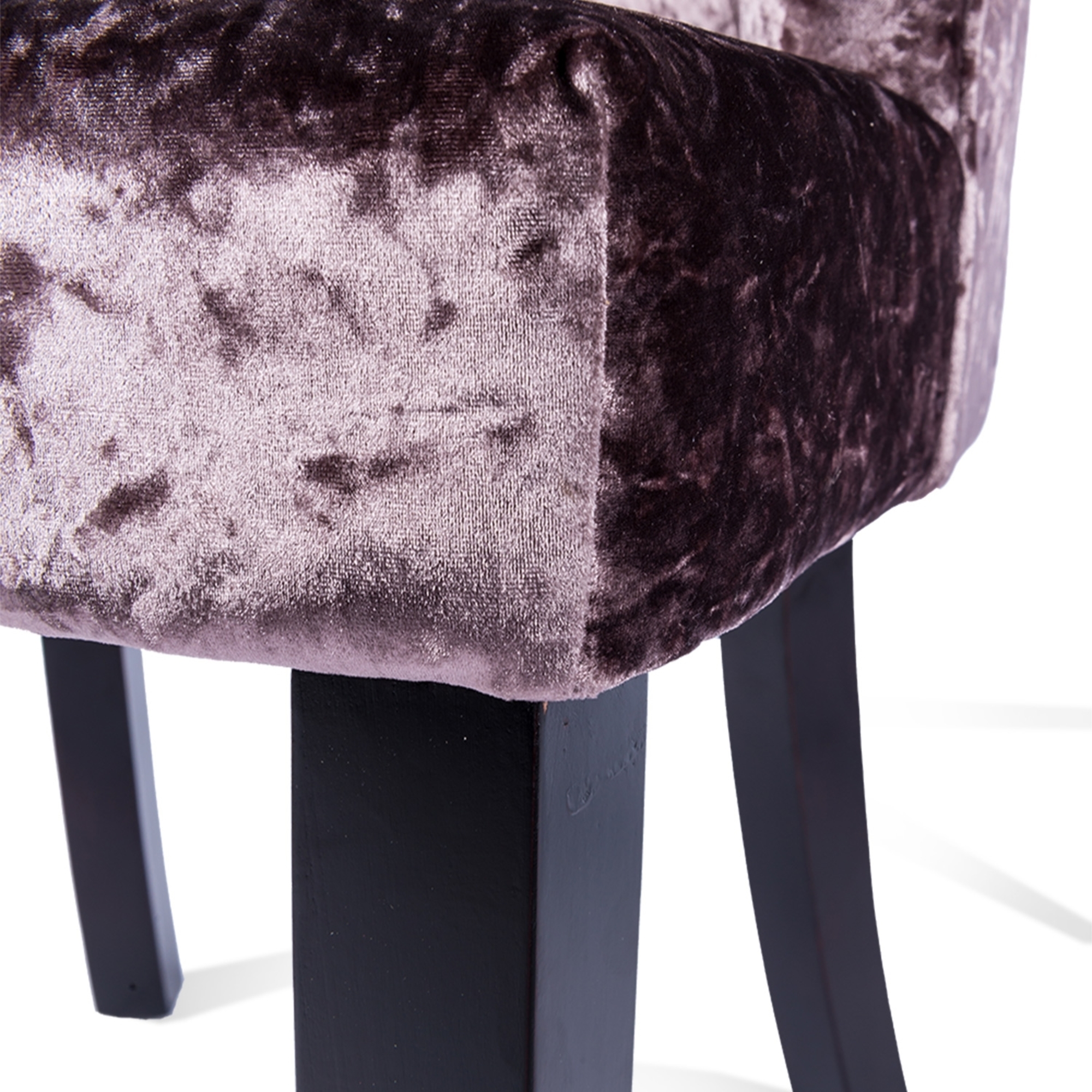 Crushed Velvet Dining Chair - Aubergine