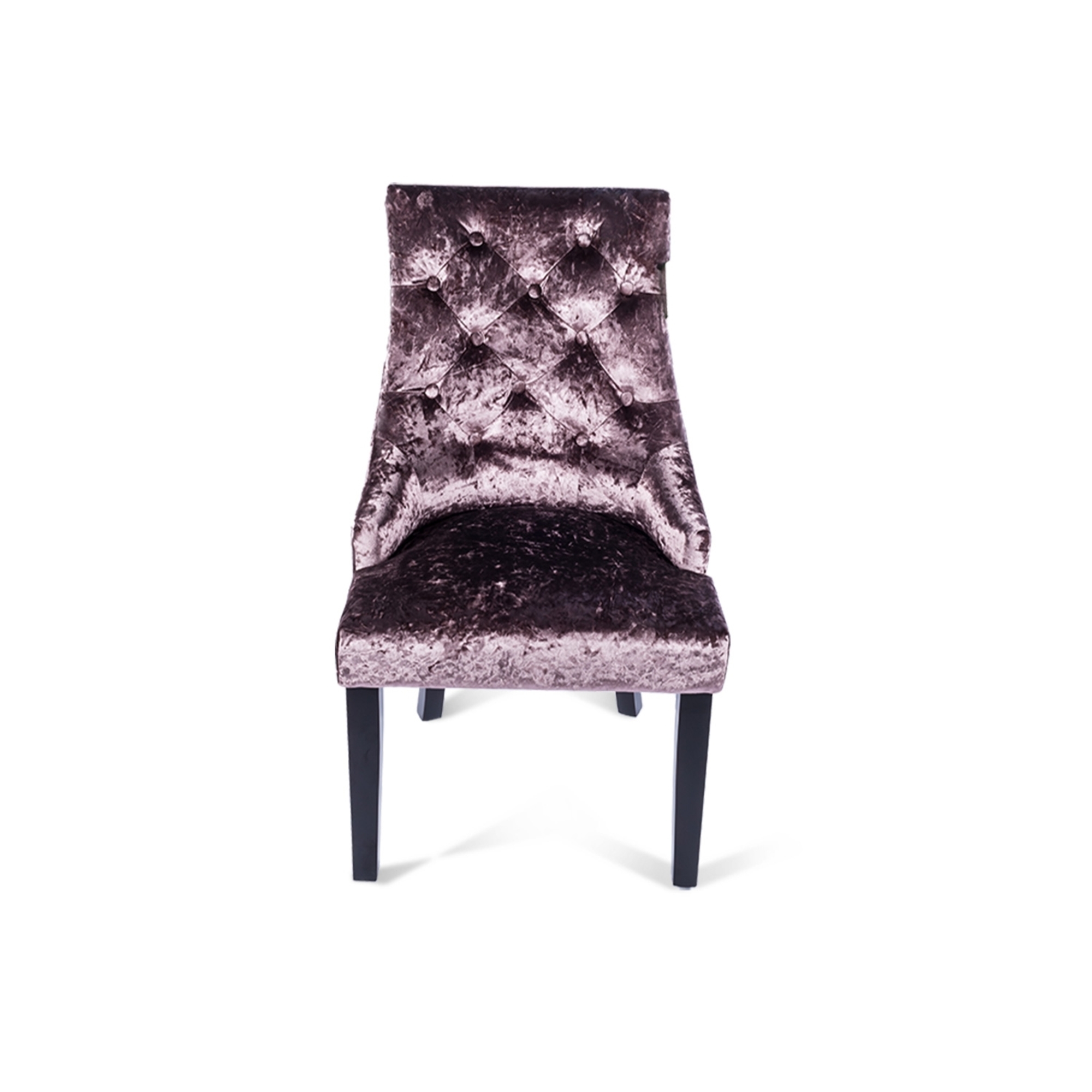 Crushed Velvet Dining Chair - Aubergine