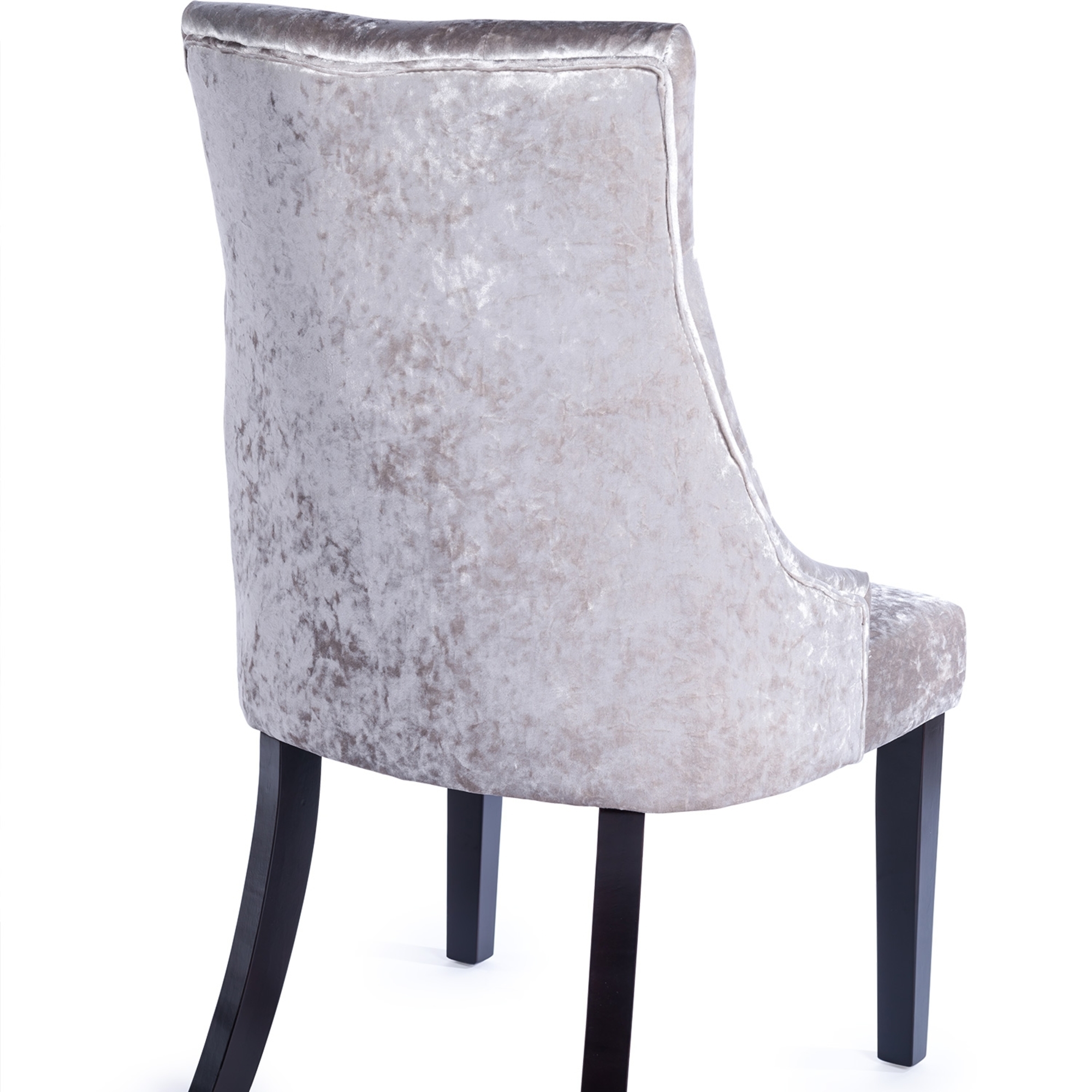 Crushed Velvet Dark Oak Leg Dining Chair