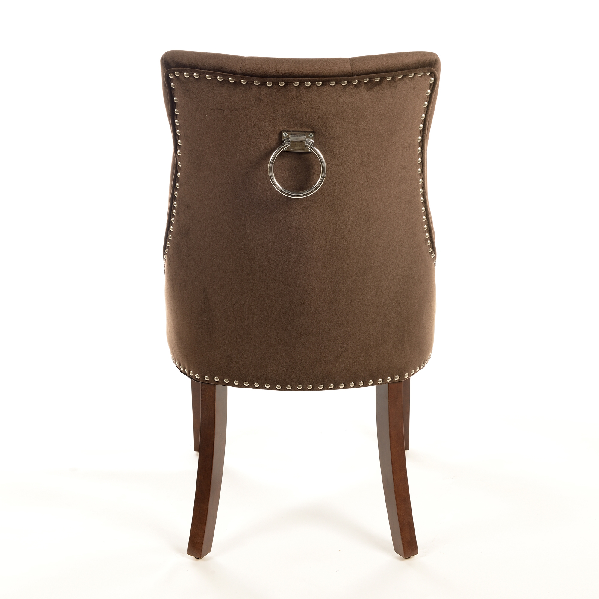 Velvet Dining Chair with Knocker - Mink
