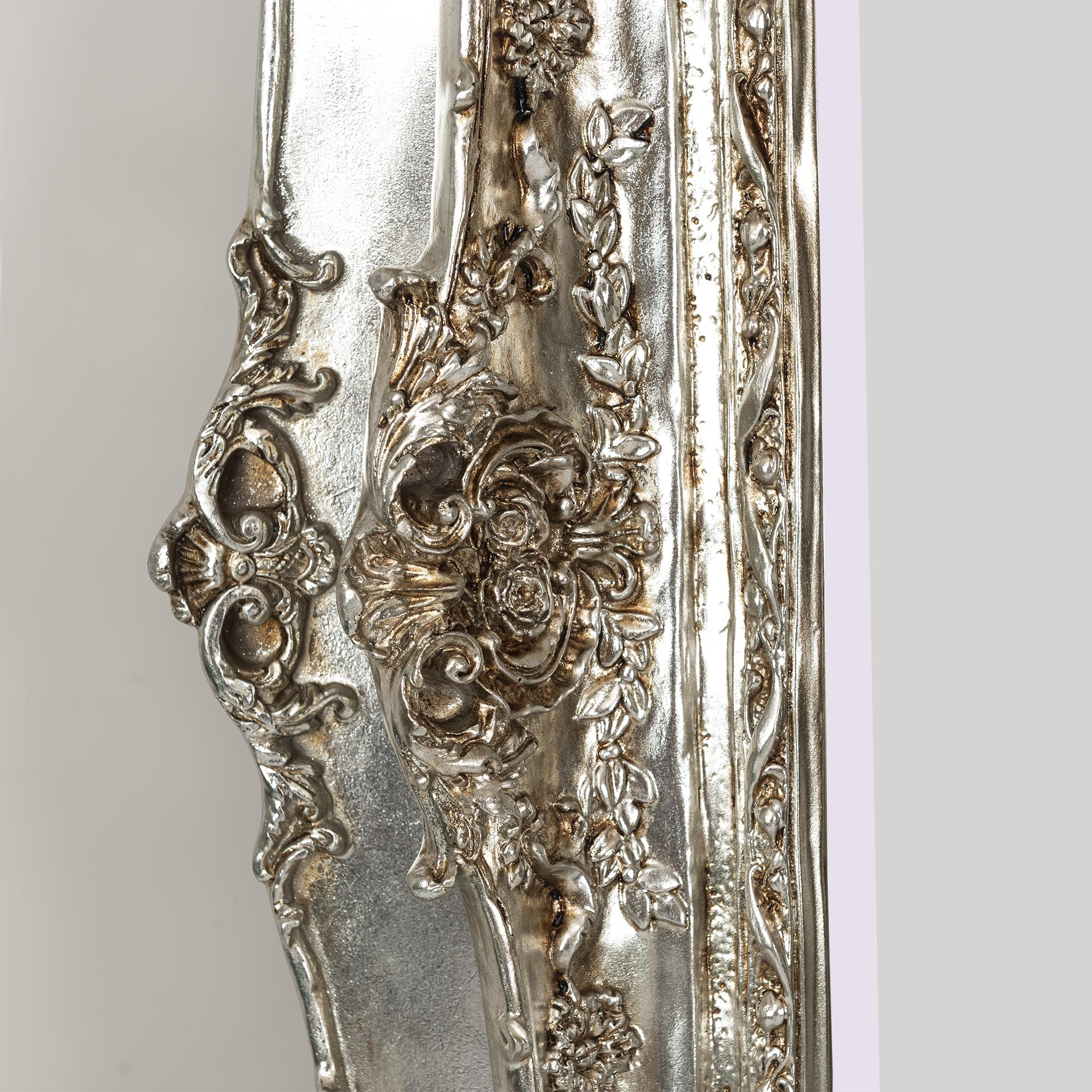 Rosetti Baroque Silver Gilt Leaf Bevelled Mirror