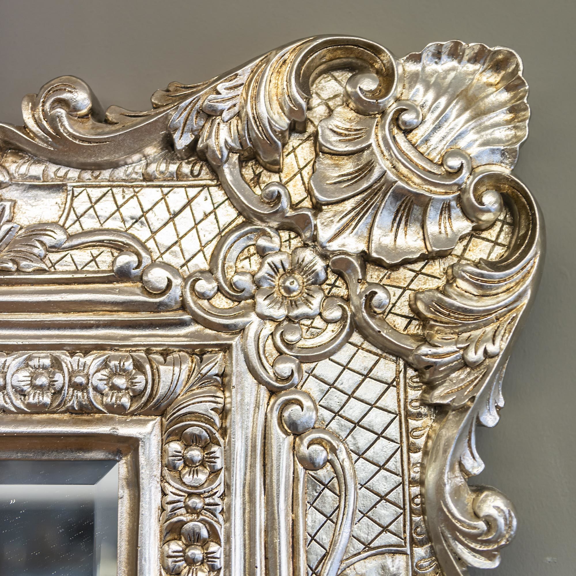 Essence Silver Bevelled Floor Mirror