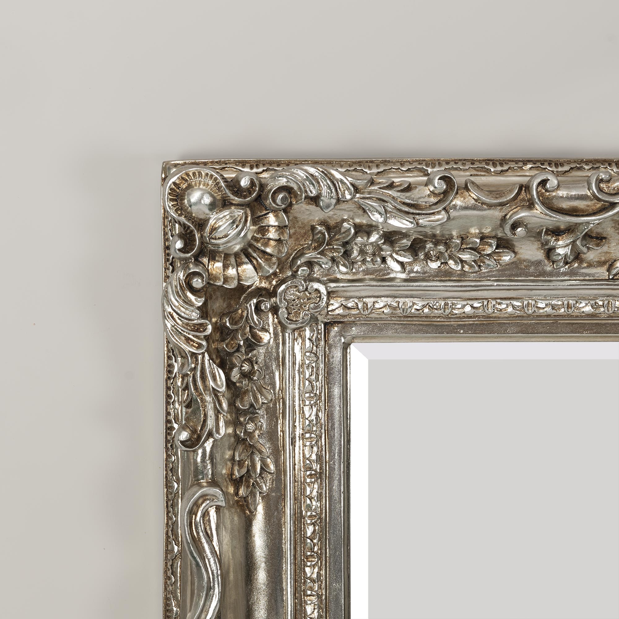 Estella Silver Bevelled Floor Mirror