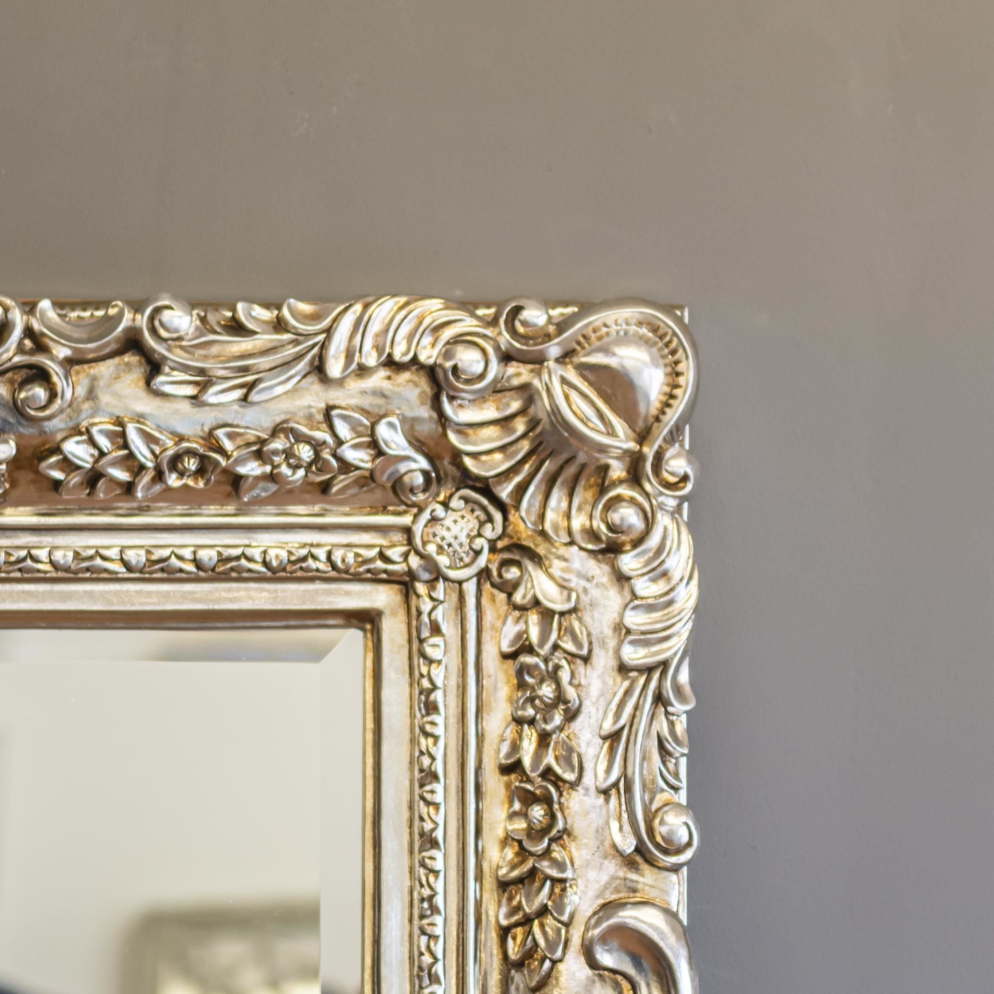 Estella Silver Bevelled Floor Mirror