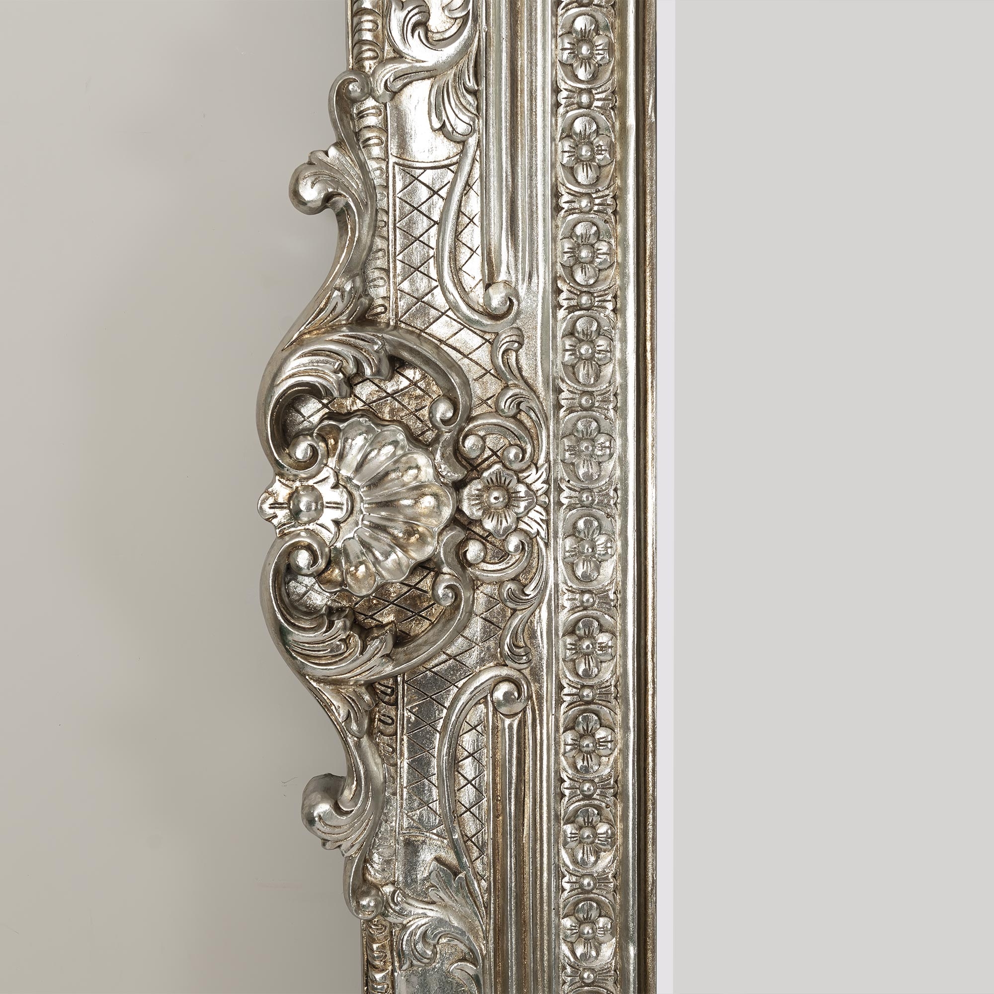 Essence Silver Bevelled Floor Mirror