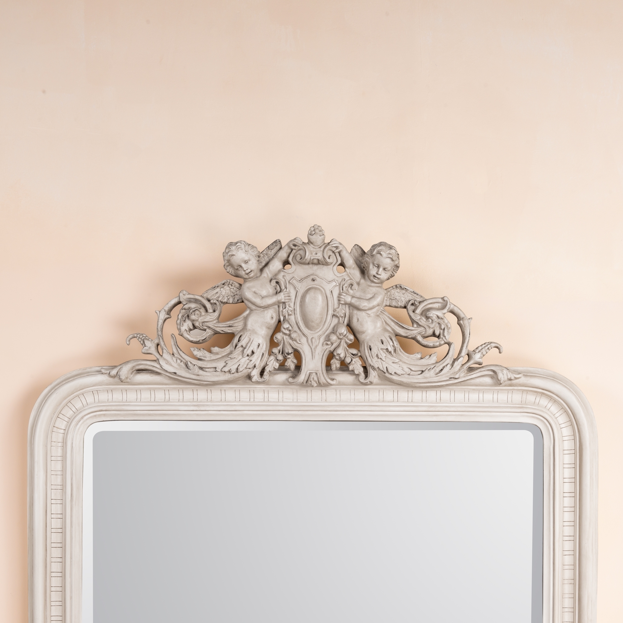 Cherubim Rococo Mirror - White