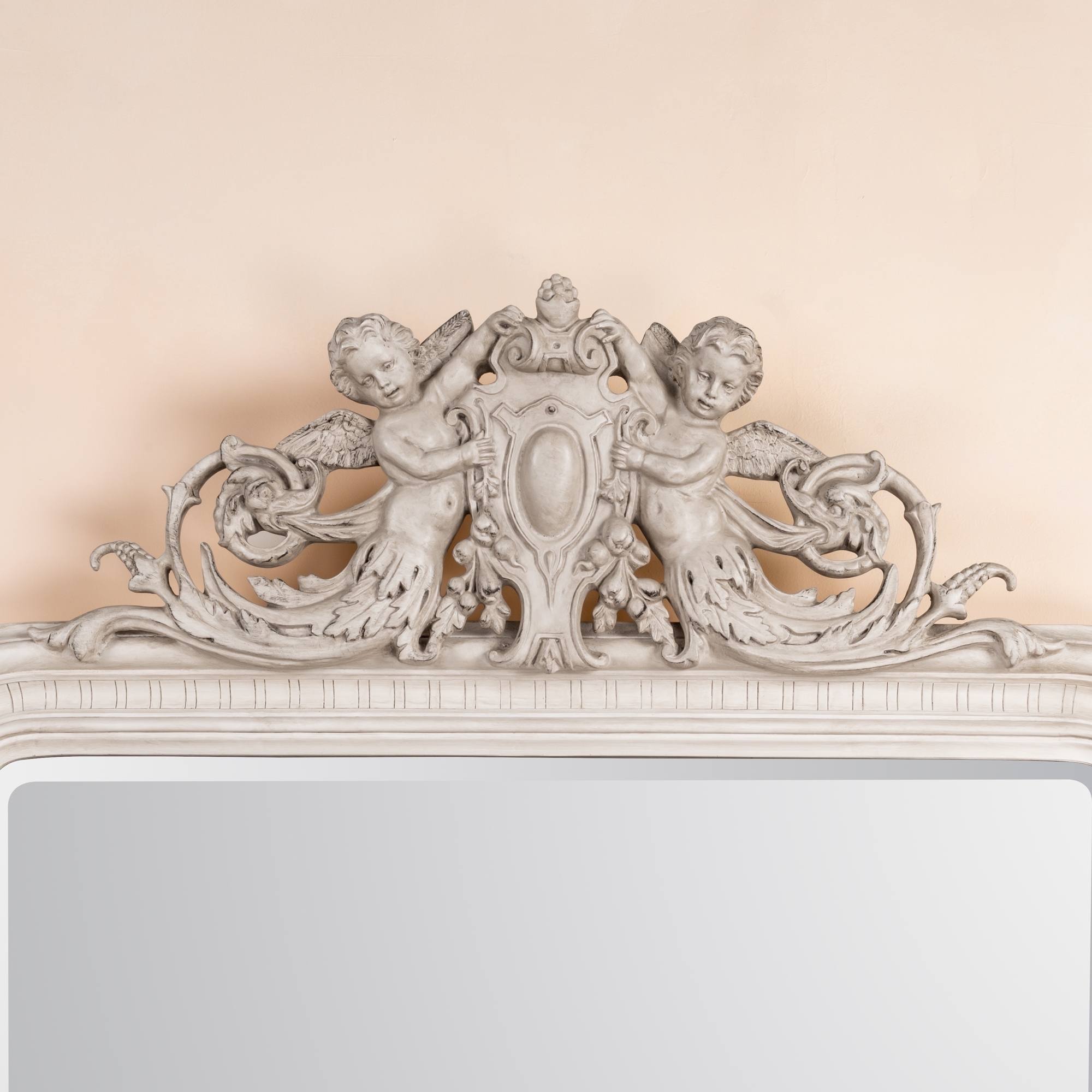 Cherubim Rococo Mirror - White
