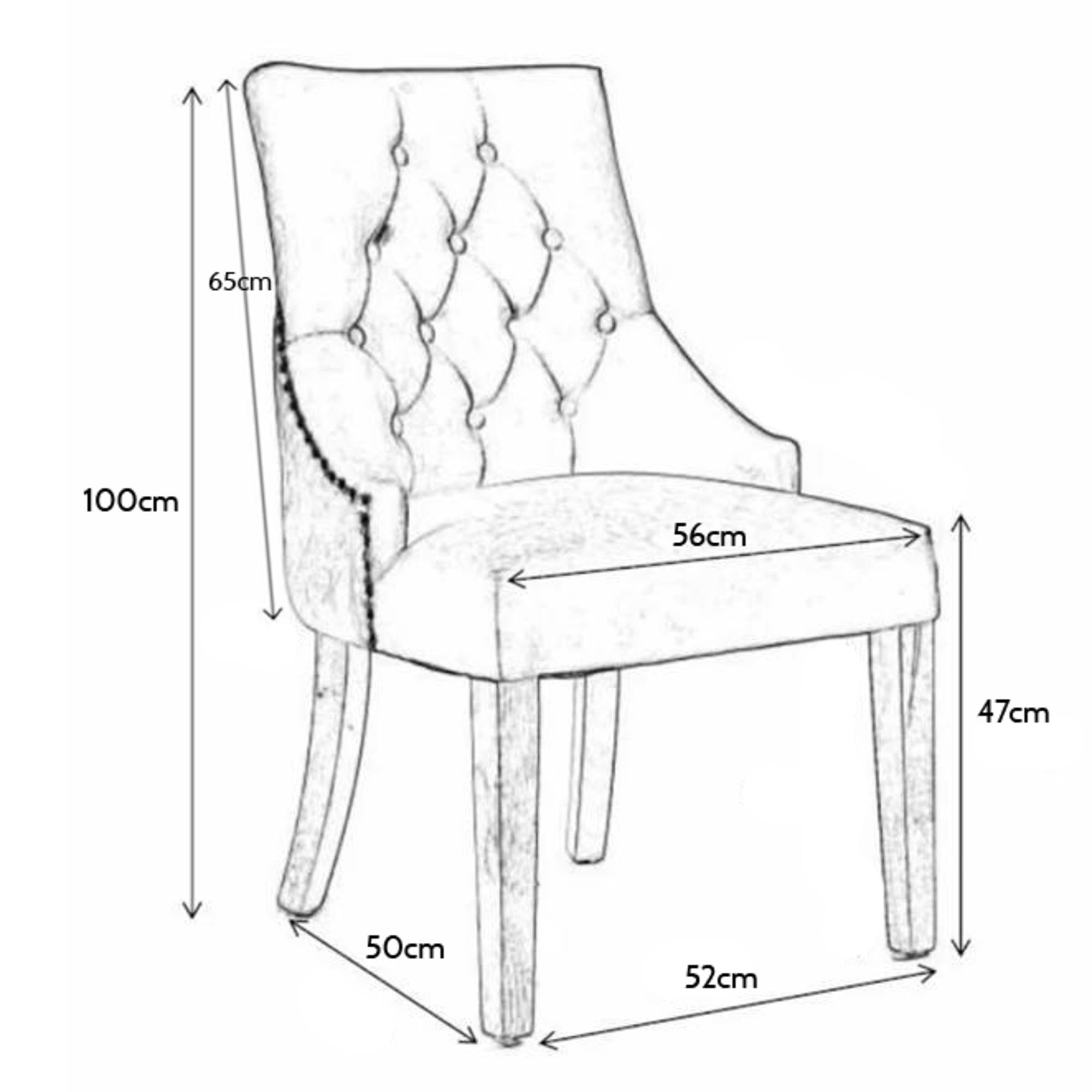 Linen Oak Leg Dining Chair