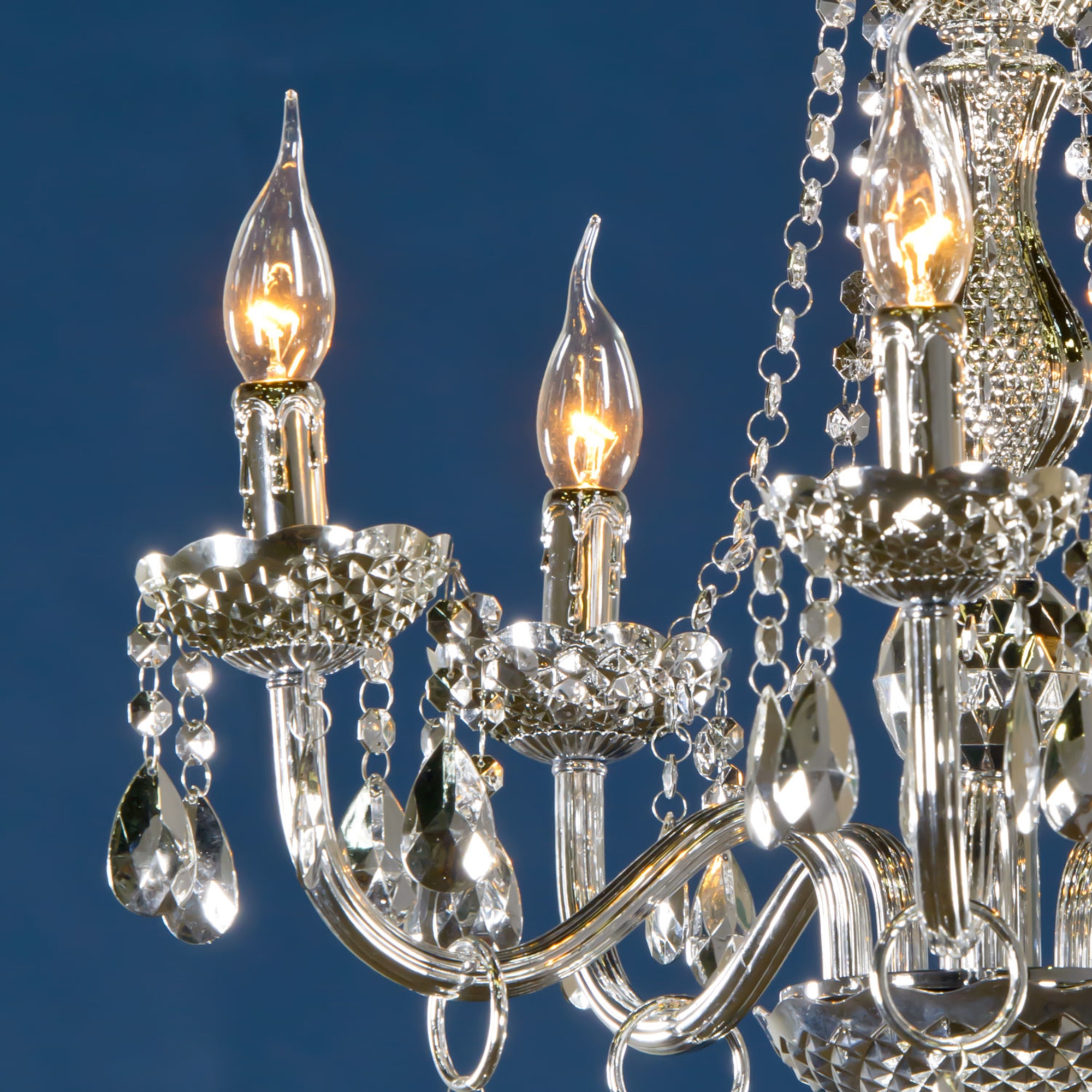 Glimmer 5 Light Chandelier - Silver