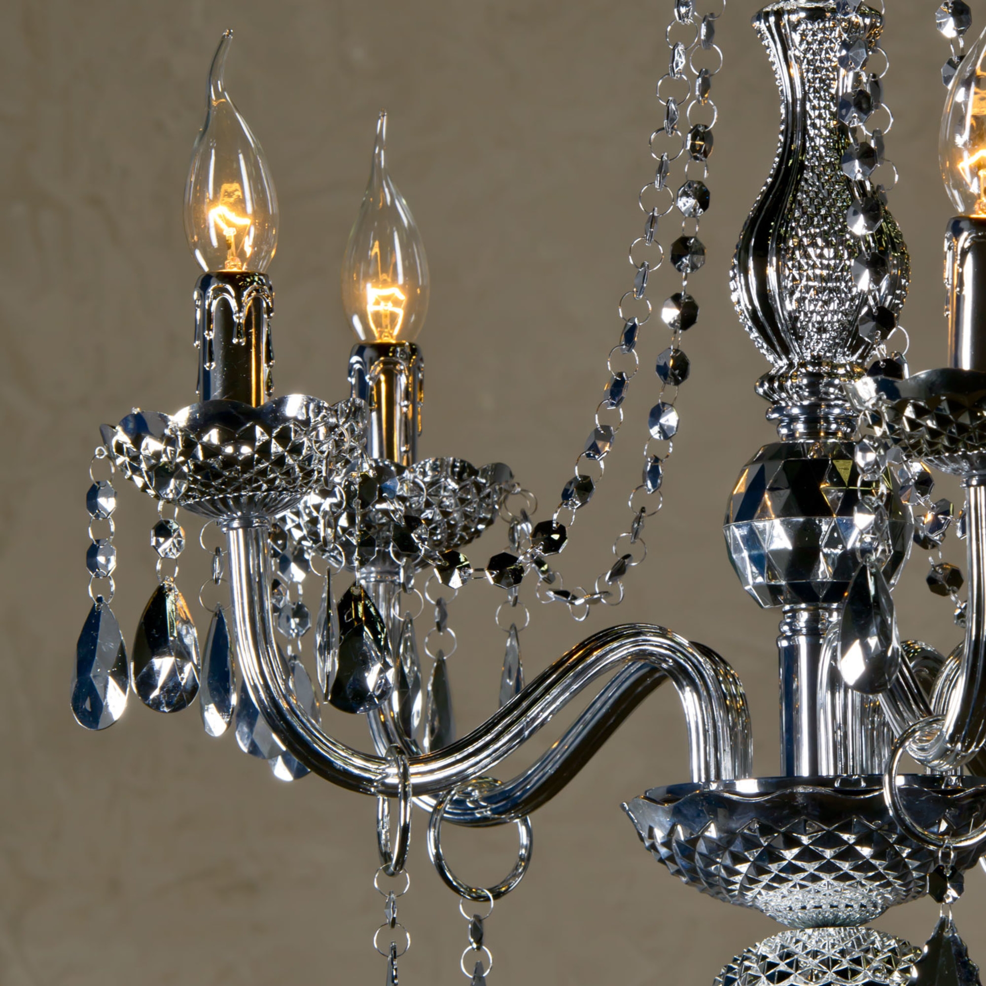 Glimmer 5 Light Chandelier - Silver