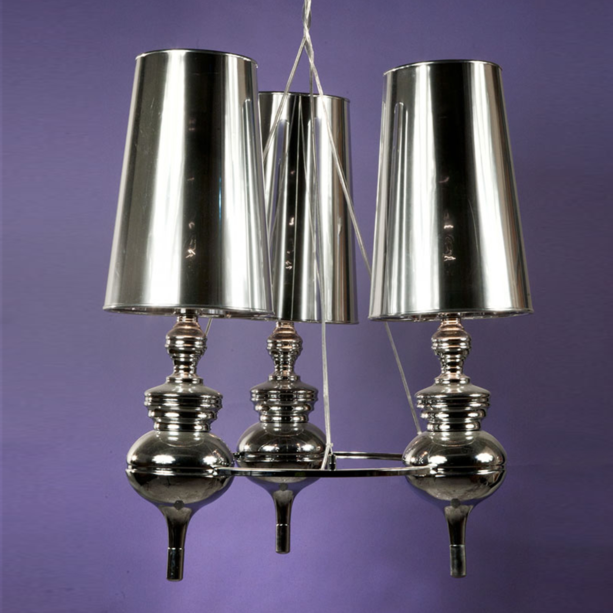 Contemporary Stylised Ceiling Light - Chrome