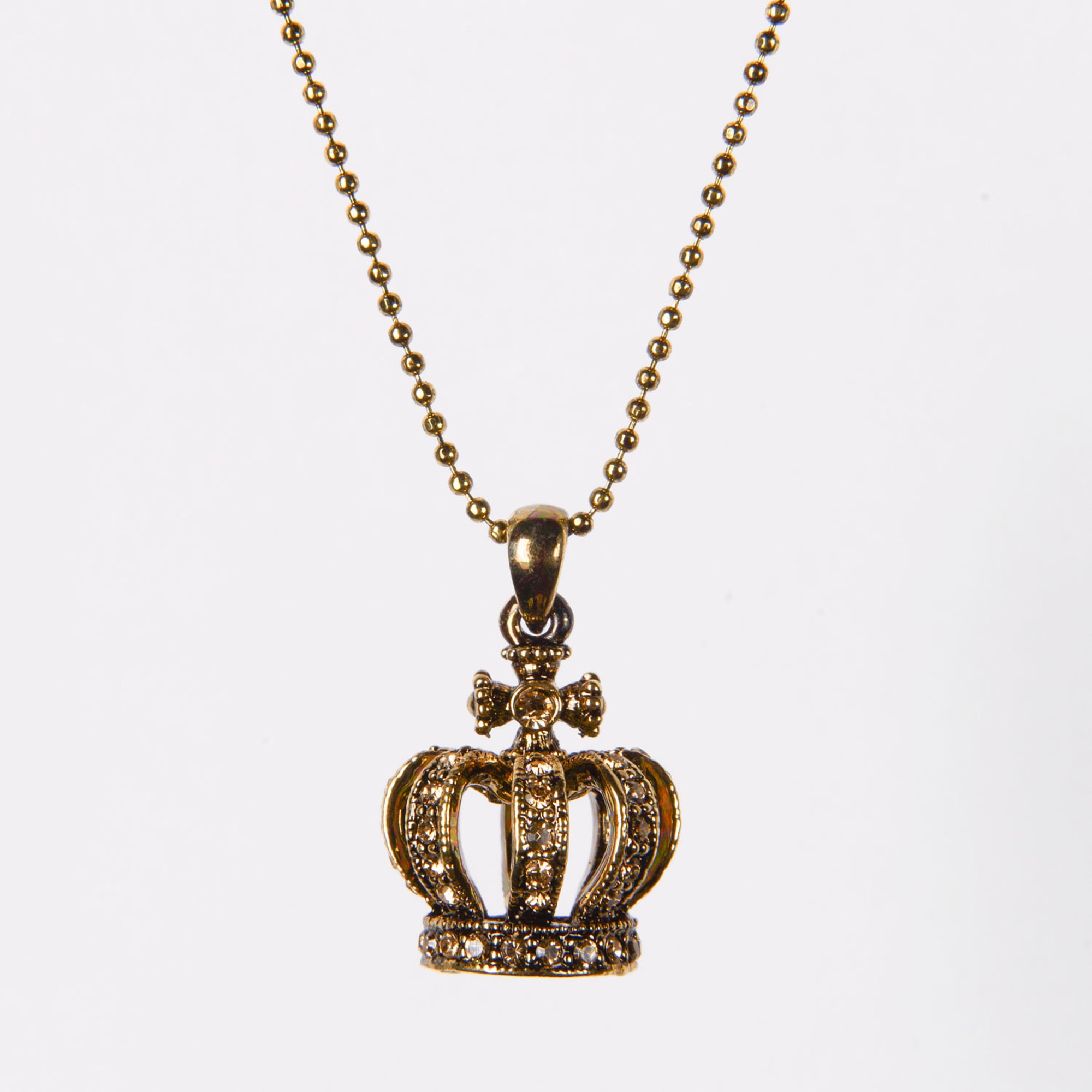 Gold Crown Necklace