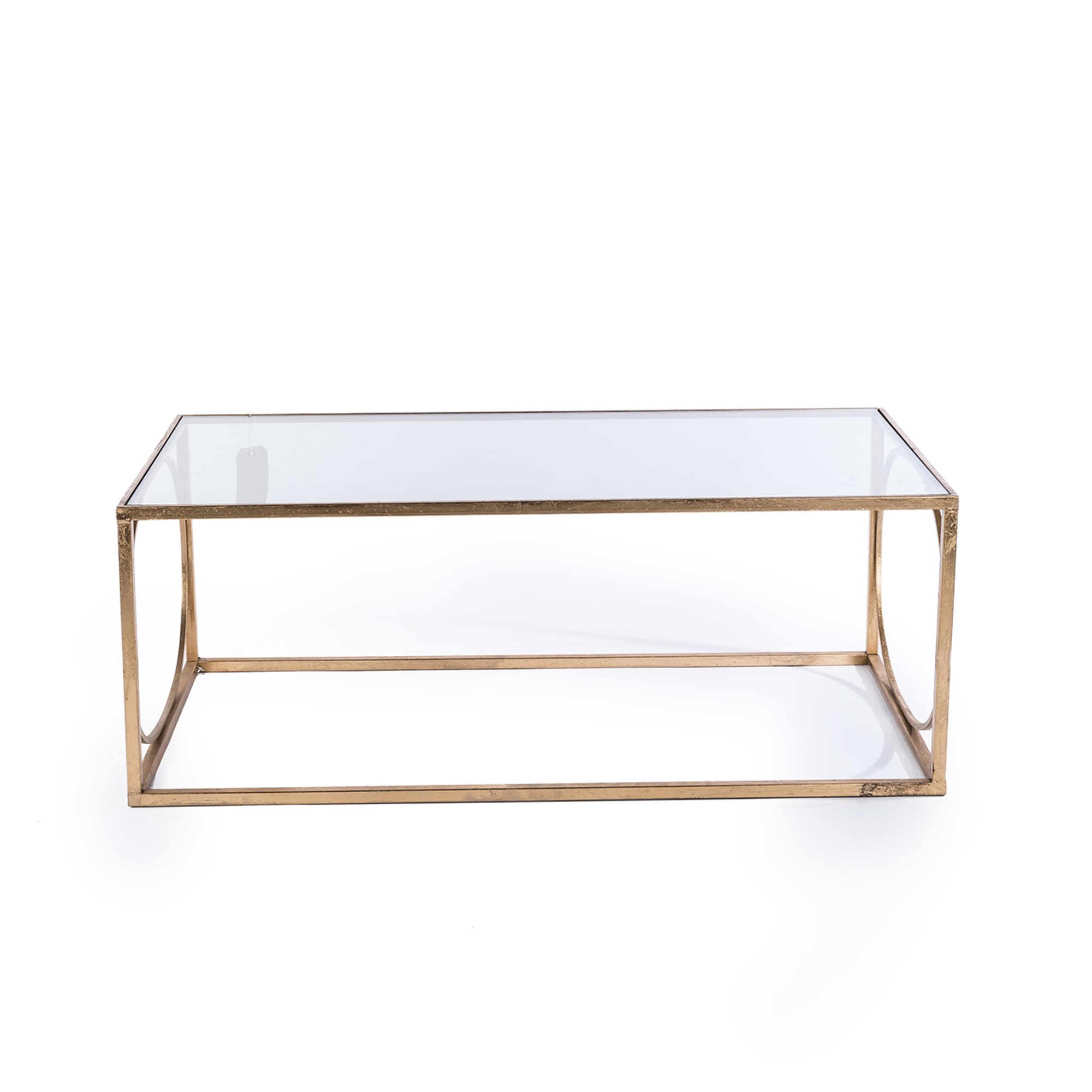 Gin Shu Metal Coffee Table - Gold Gilt Leaf