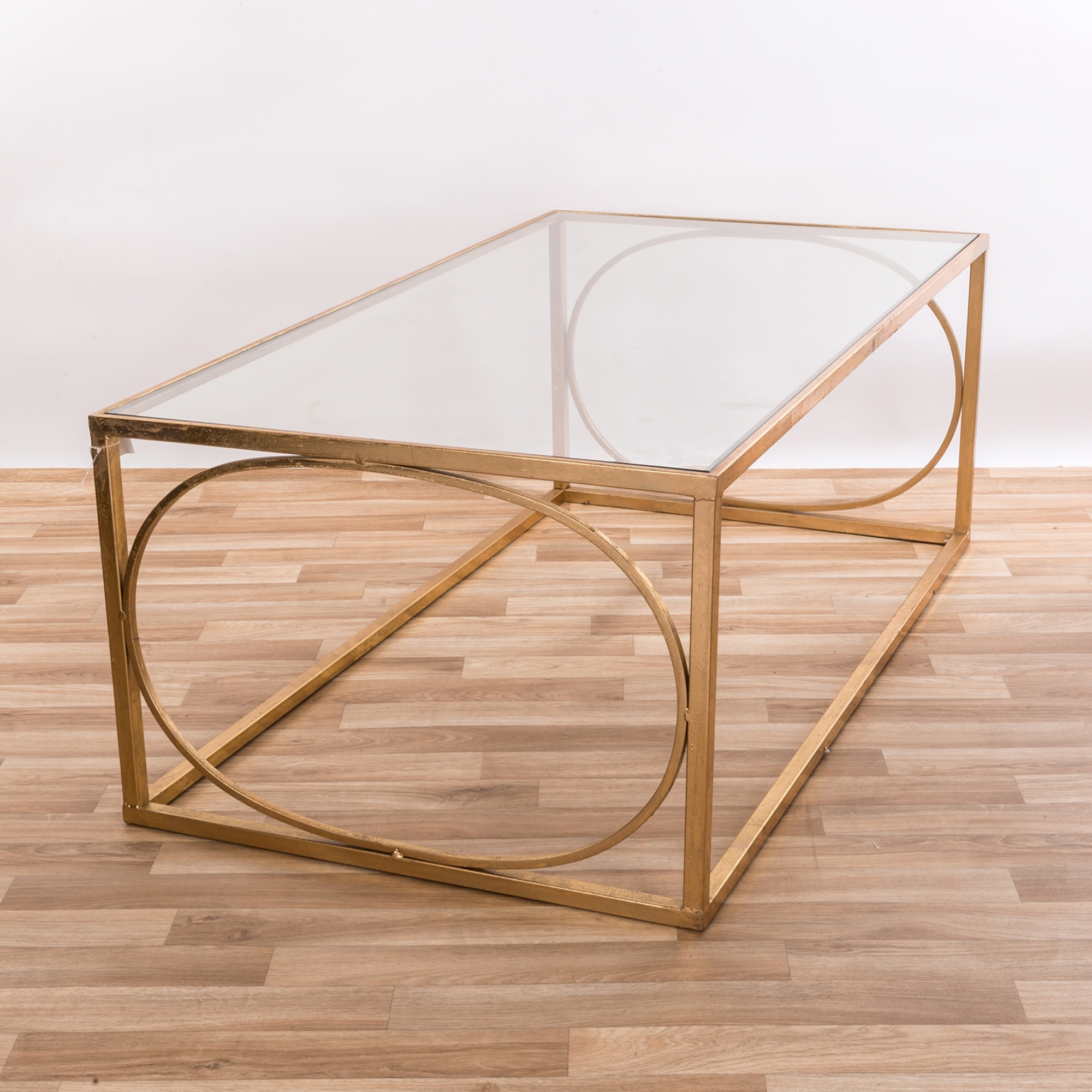 Gin Shu Metal Coffee Table - Gold Gilt Leaf