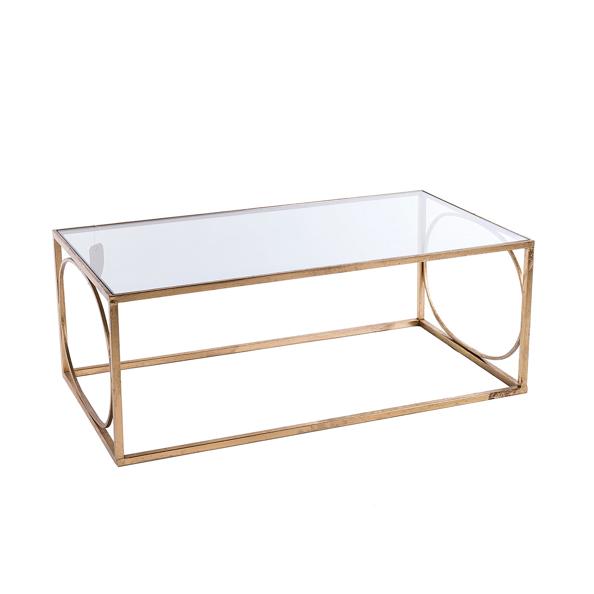 Gin Shu Metal Coffee Table - Gold Gilt Leaf