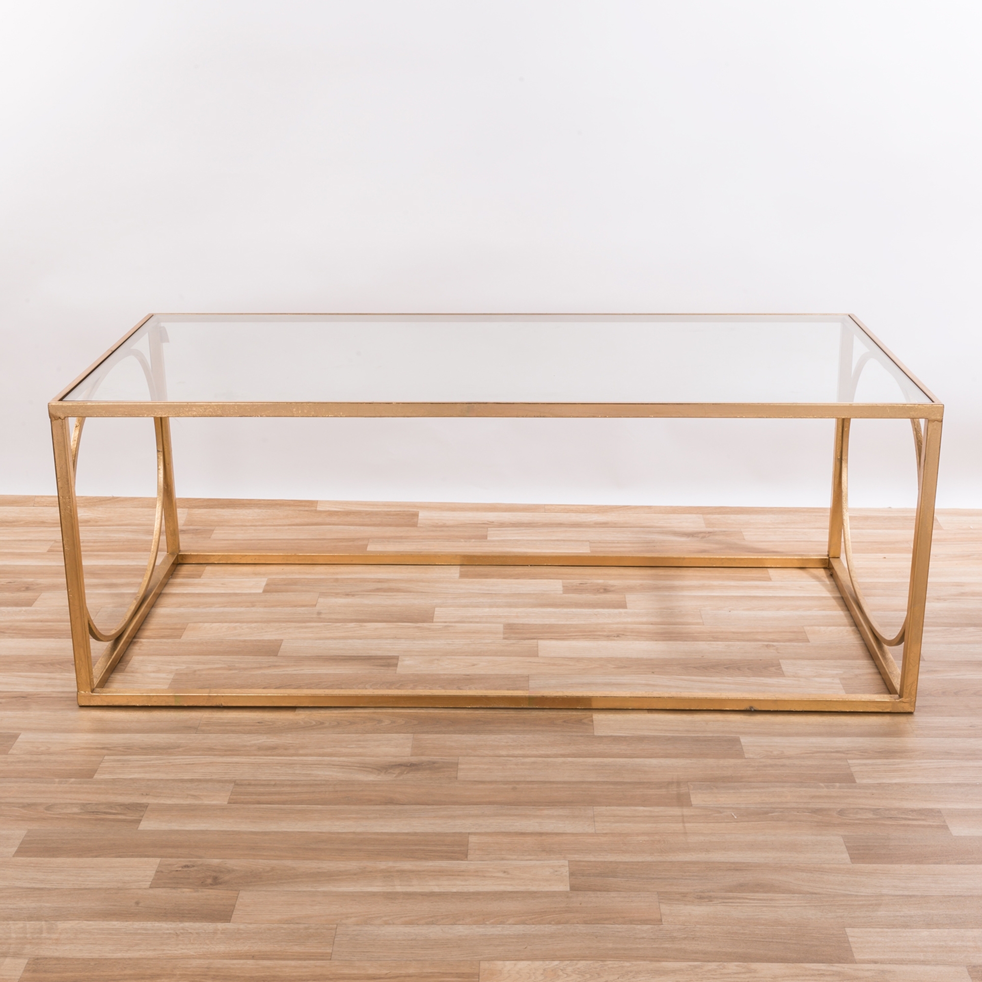 Gin Shu Metal Coffee Table - Gold Gilt Leaf
